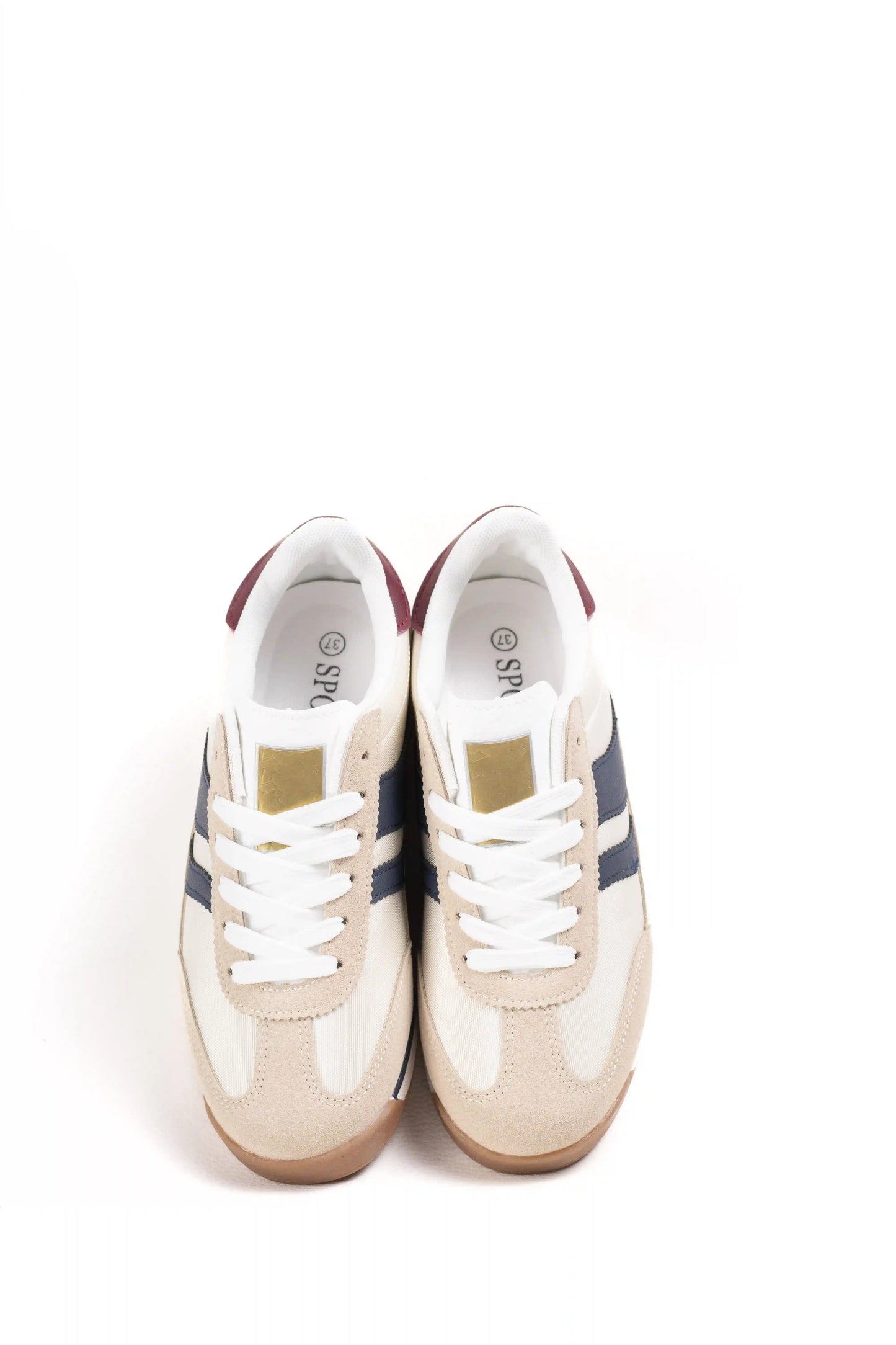 Zapatillas deportivas retro estilo 70s con suela dentada