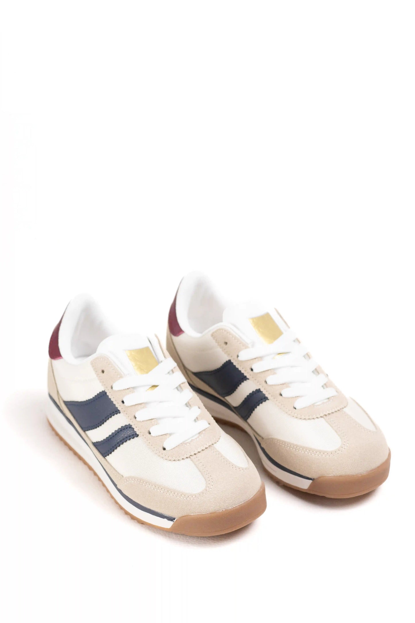 zapatillas deportivas retro estilo 70s con suela dentada Blue/beige 37