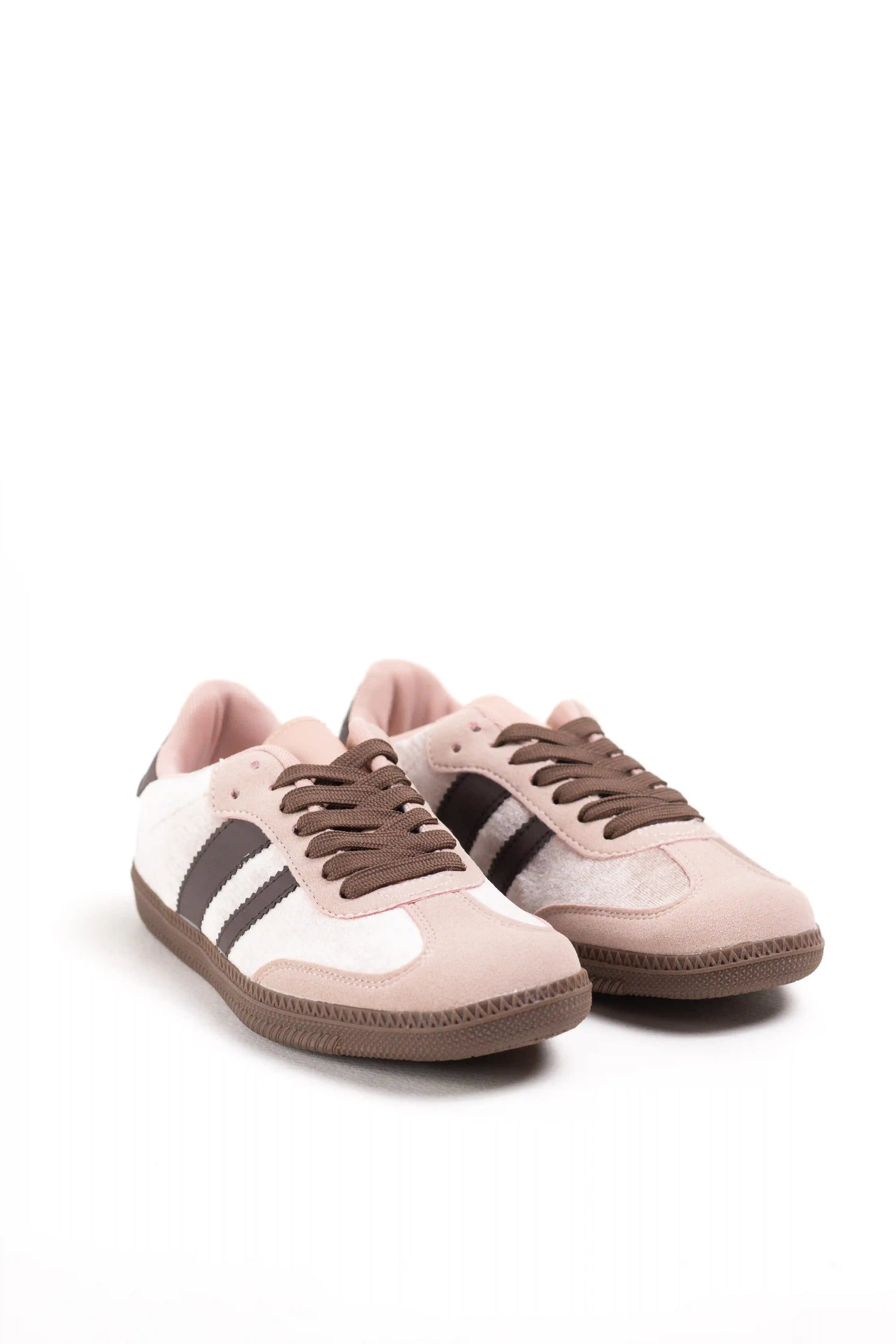 zapatillas estilo retro detalle terciopelo con suela antideslizante Pink 39