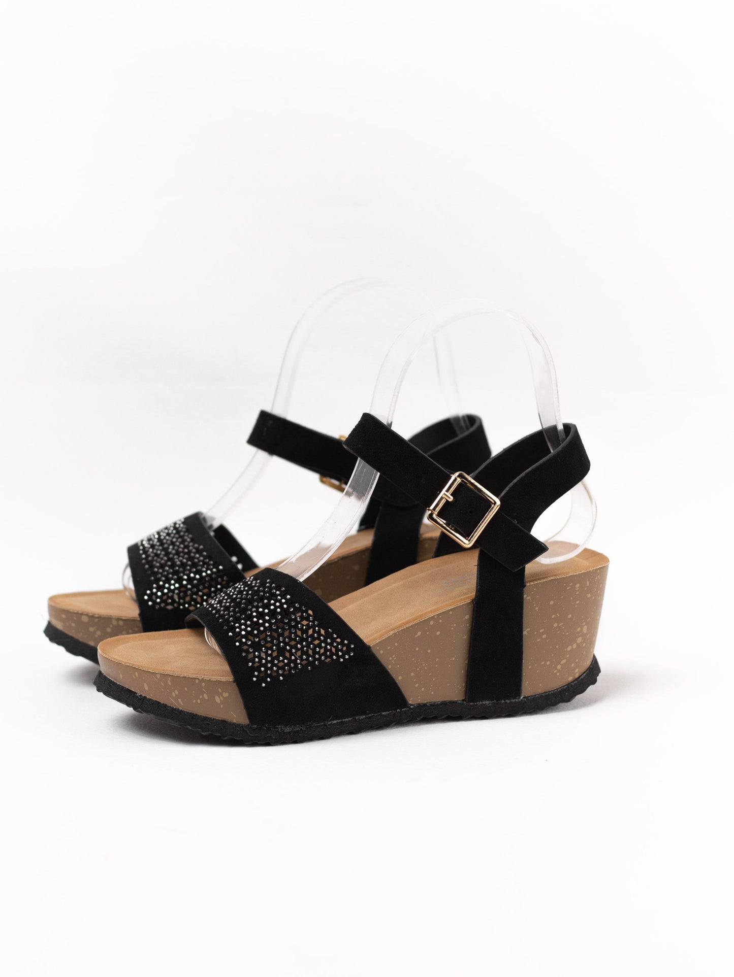 sandalias con cunas suela corcho 1 Negro 36