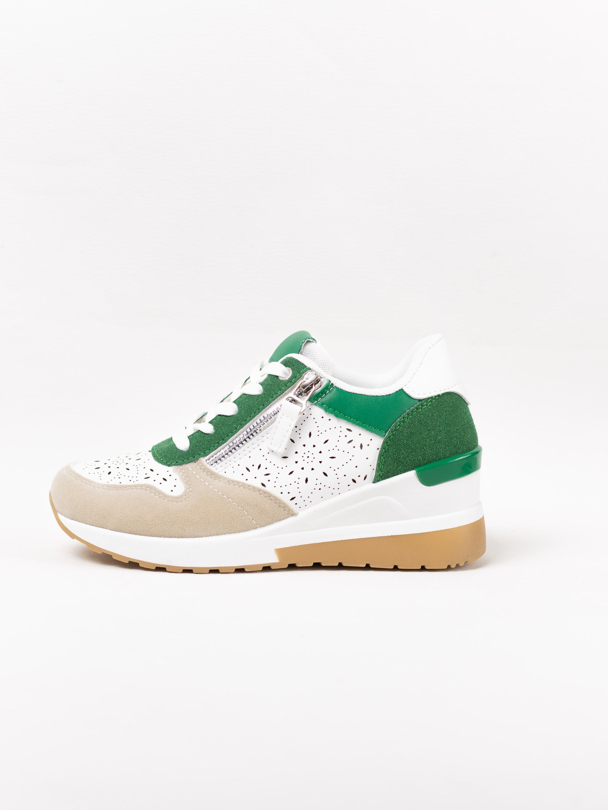 zapatillas combinadas con cunas con cordones Verde 39