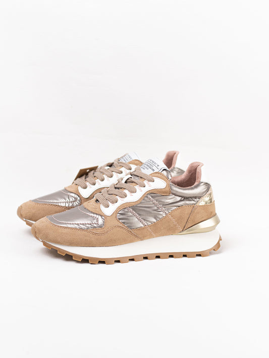 zapatillas combinadas soft nylon con plantilla gel corina Plata 38