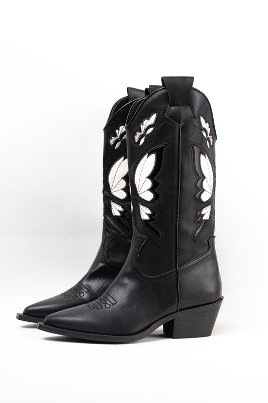 botas cowboy con tacon bajito corina Negro 36