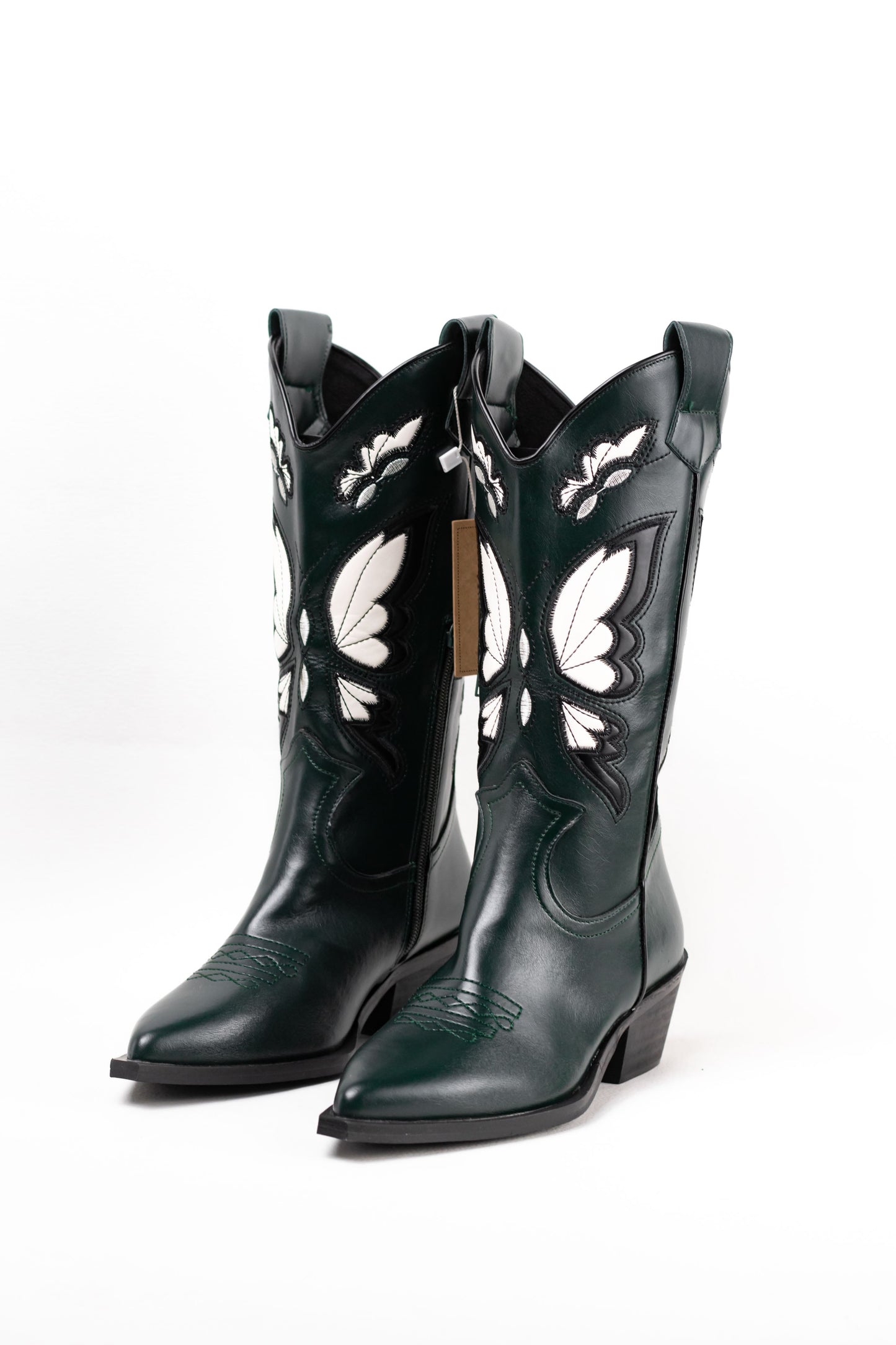 botas cowboy con tacon bajito corina Verde 38