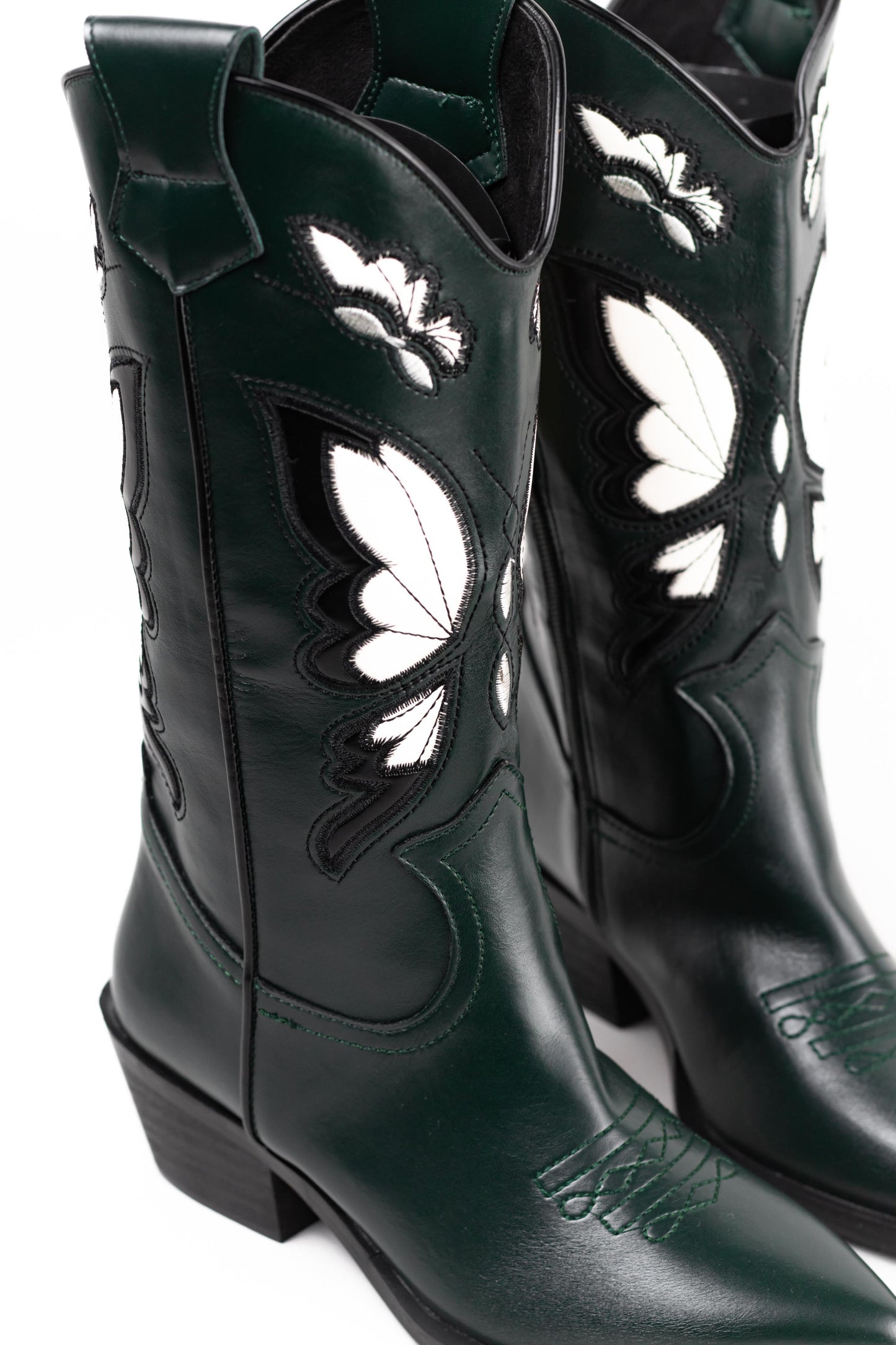 botas cowboy con tacon bajito corina Verde 40