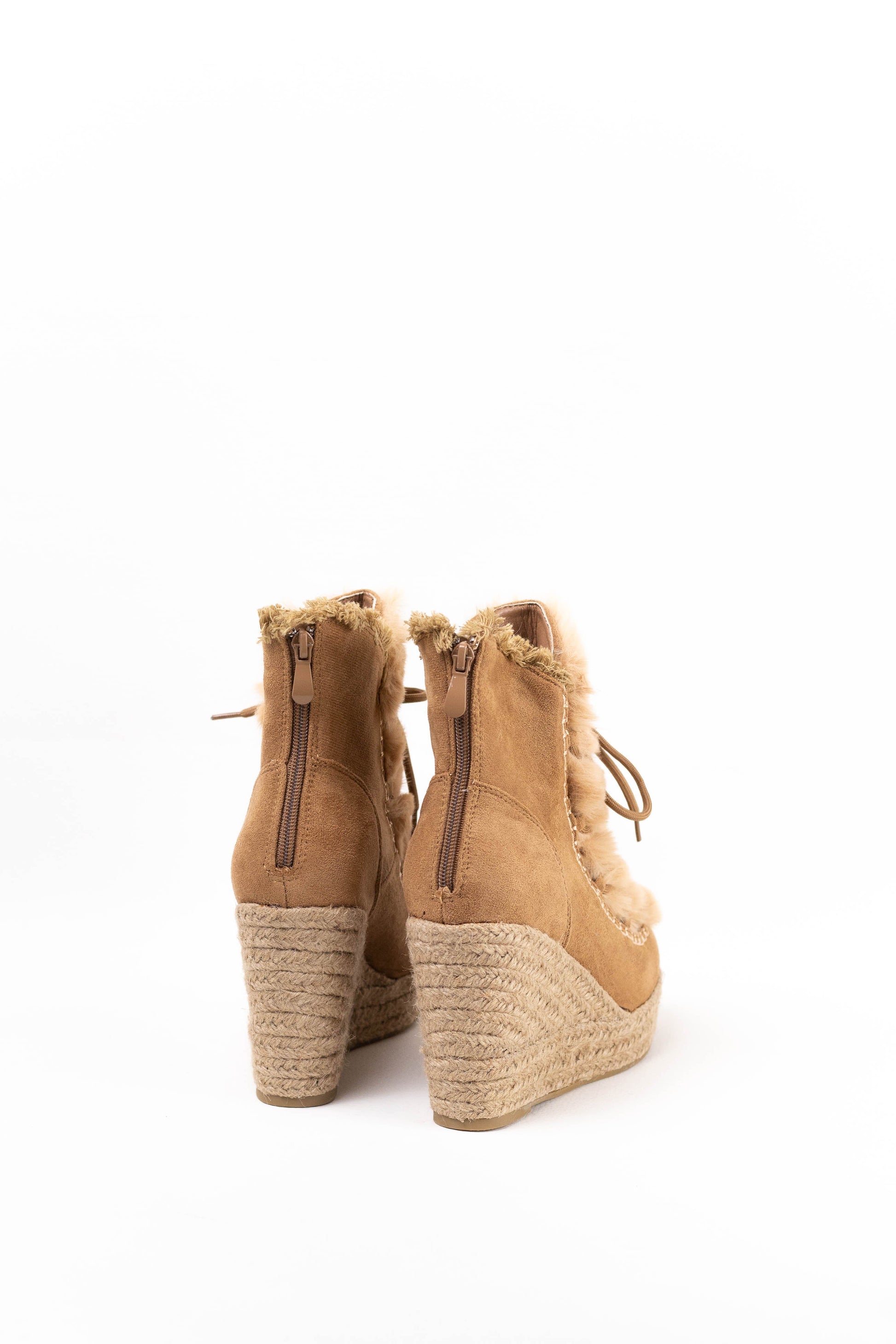 botin cuna espartos con cremallera Camel 38