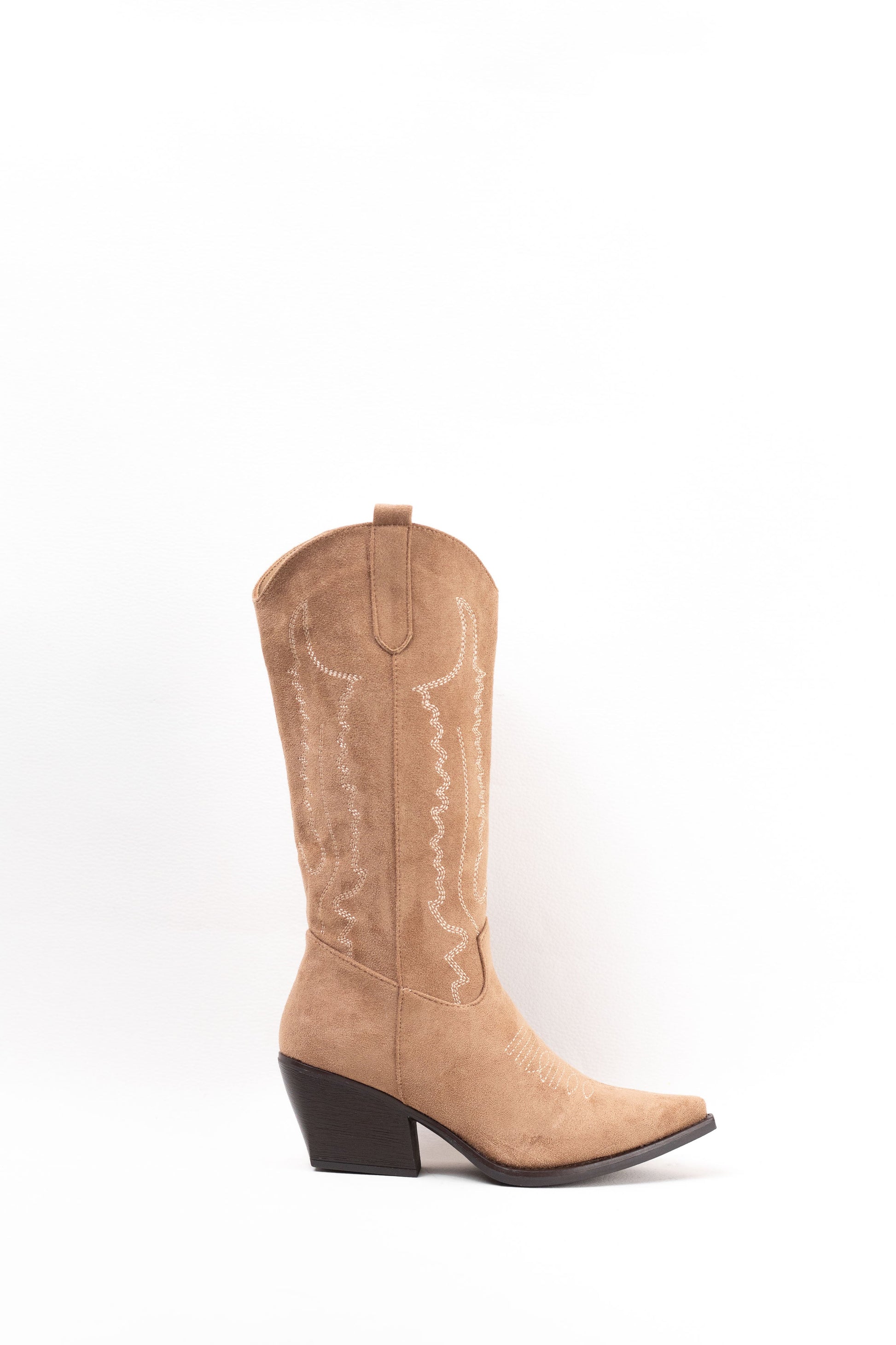 botas cowboy kaki con tacon mediano con cremallera Khaki 38