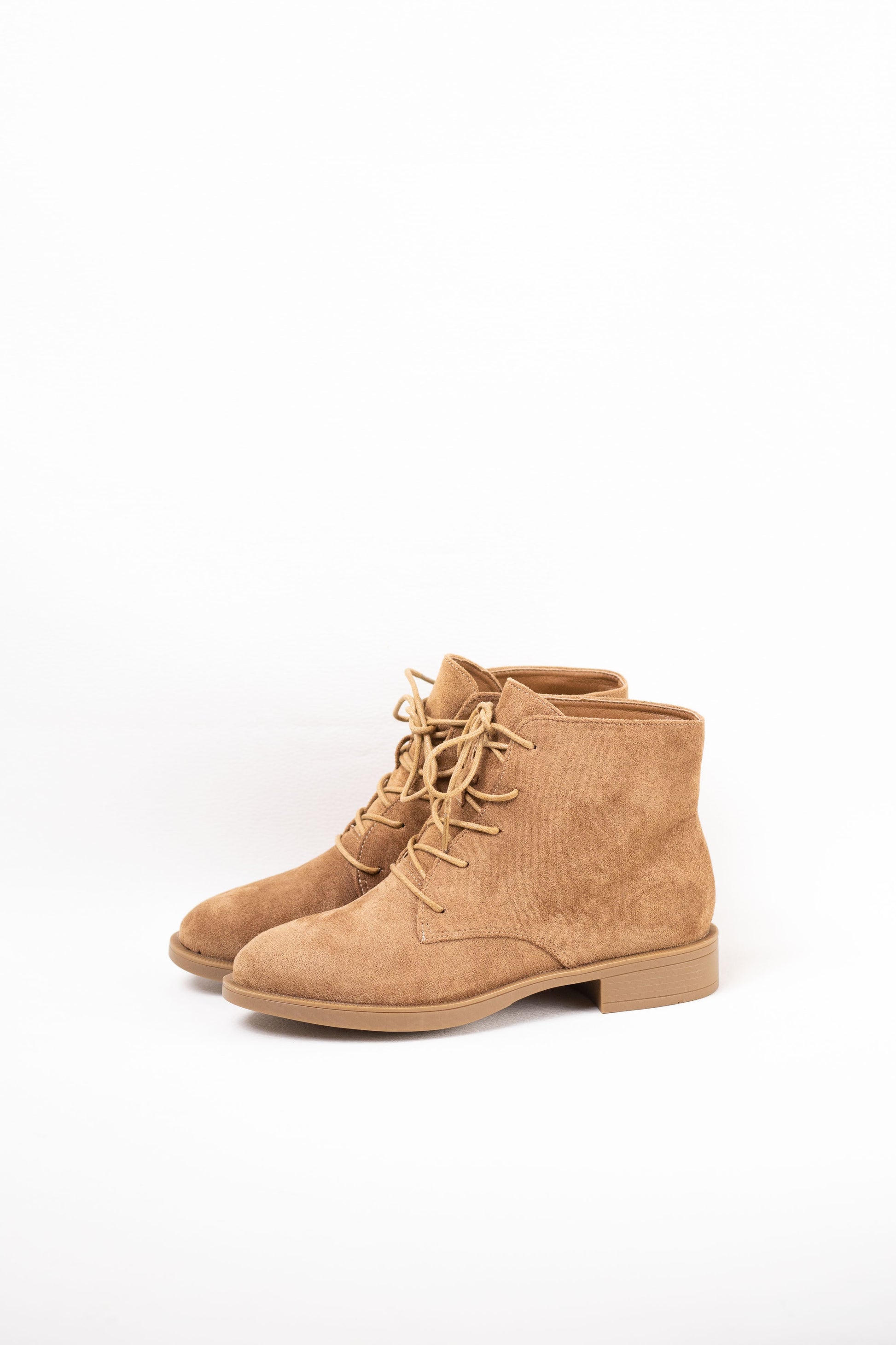 botines planos con cordones Khaki 36