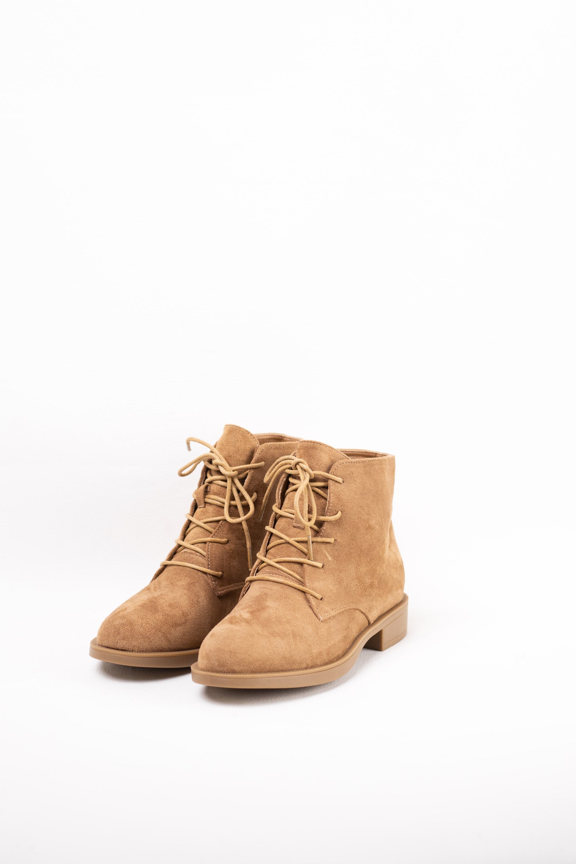 botines planos con cordones Khaki 38