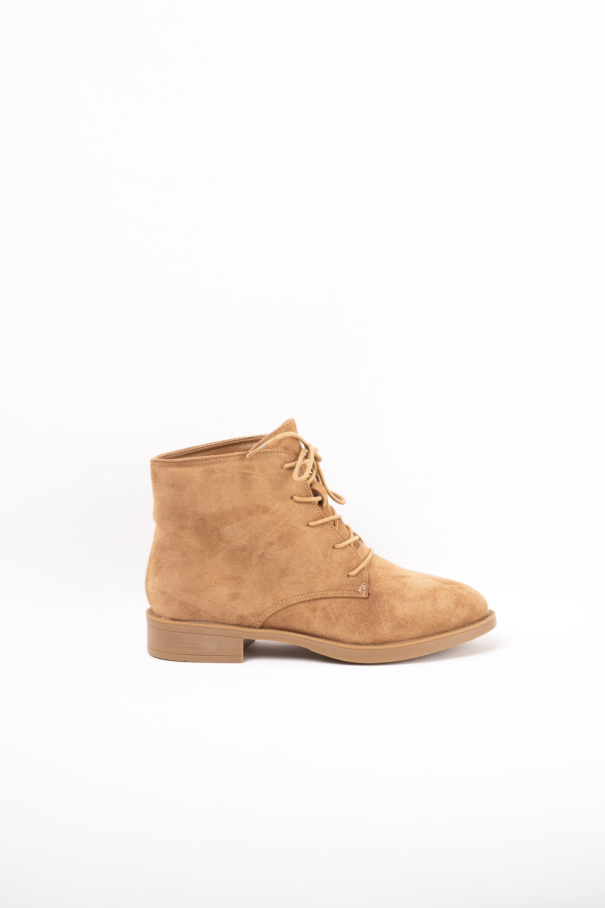 botines planos con cordones Khaki 40