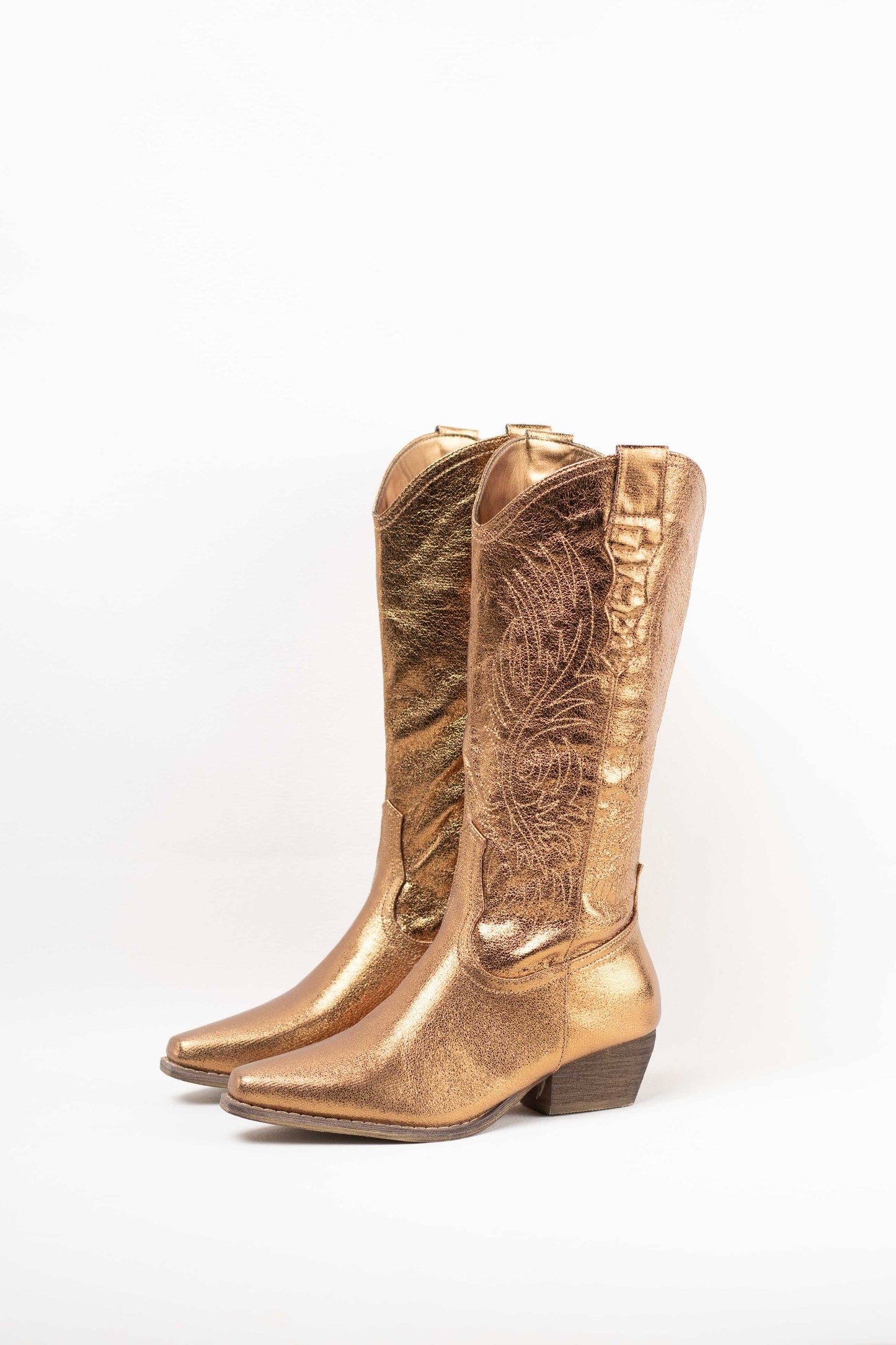 botas cowboy camperas con cremallera Bronce 37