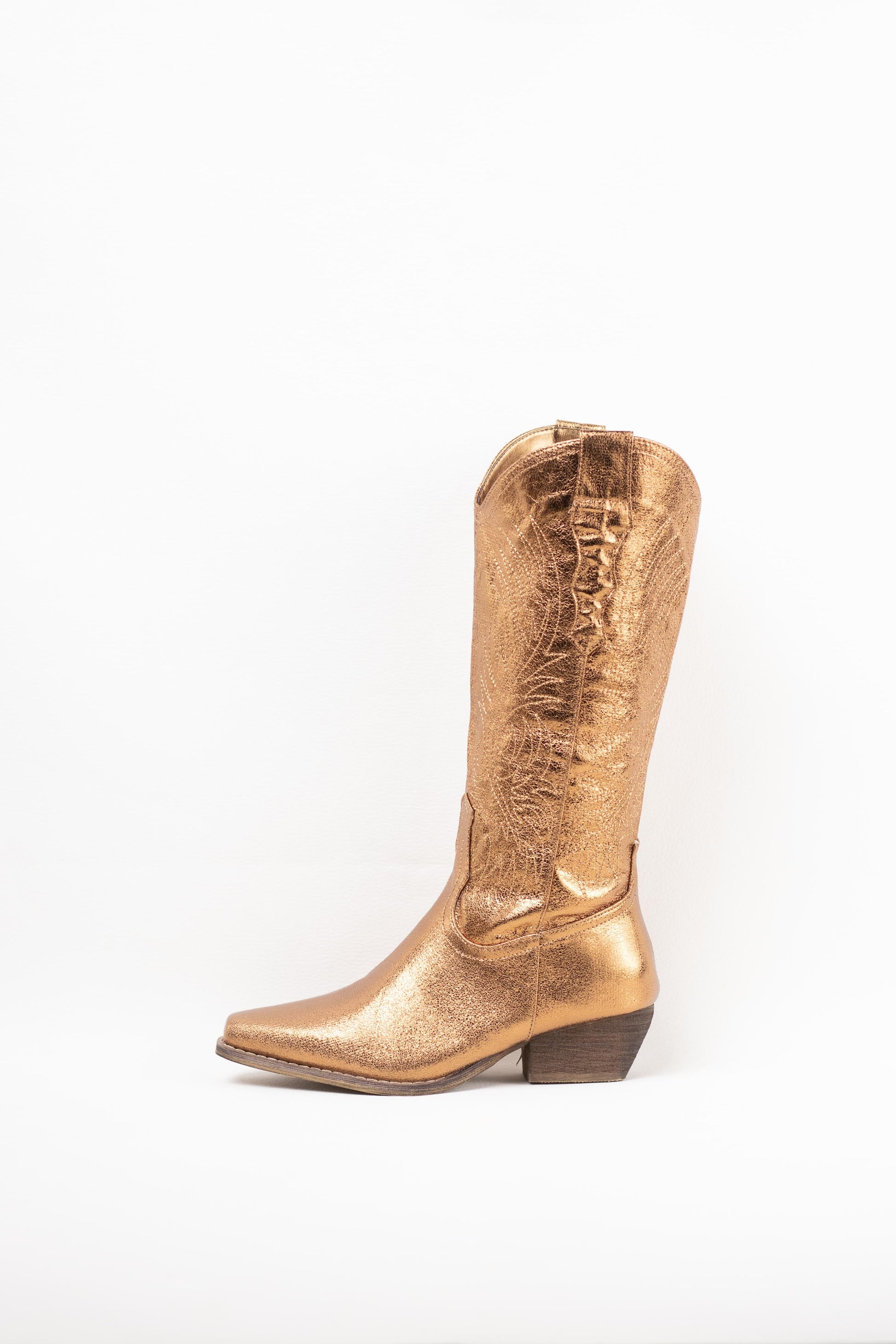 botas cowboy camperas con cremallera Bronce 41