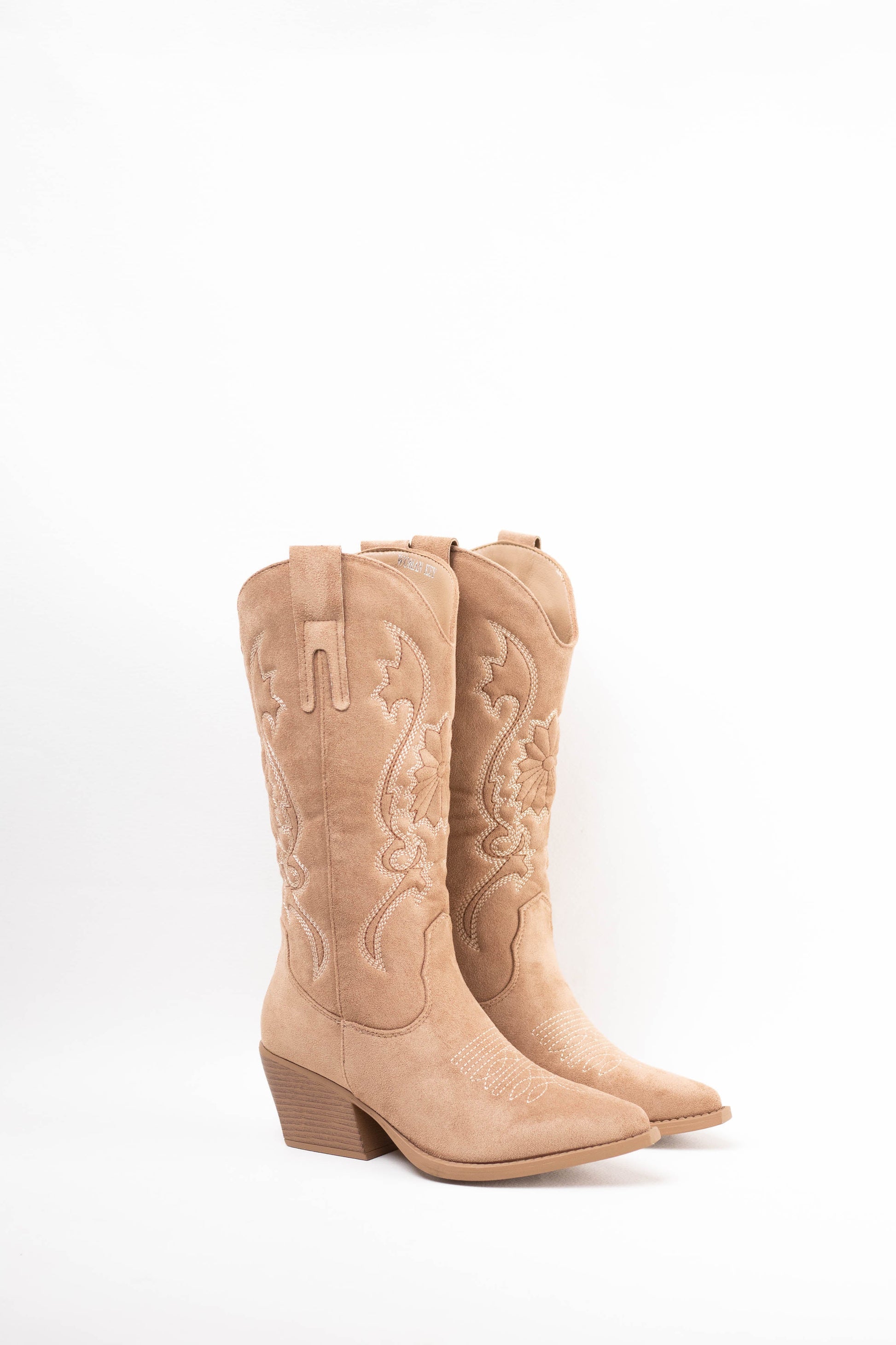 botas cowboy kaki con tacon mediano con cremallera 1 Khaki 37