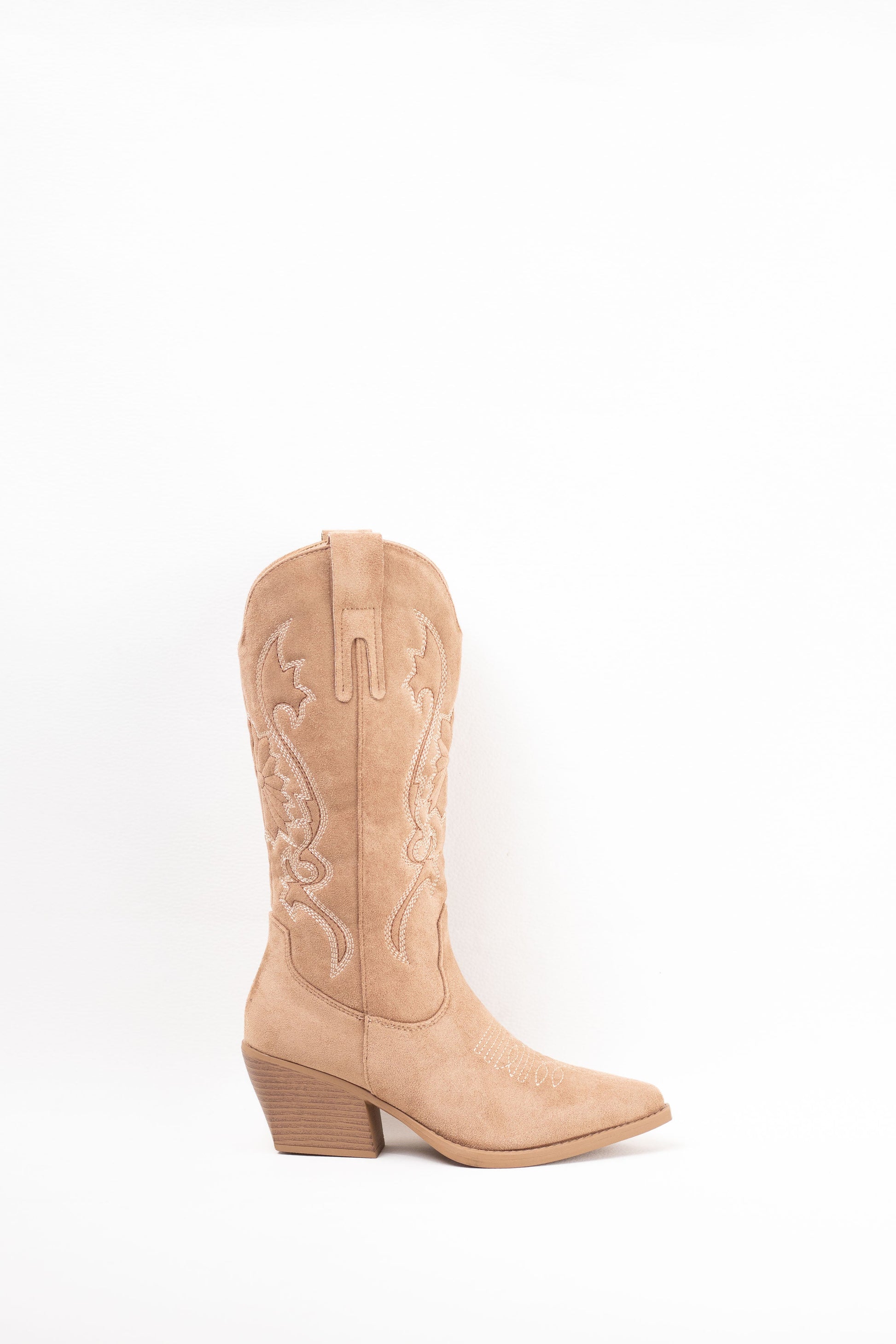 botas cowboy kaki con tacon mediano con cremallera 1 Khaki 39