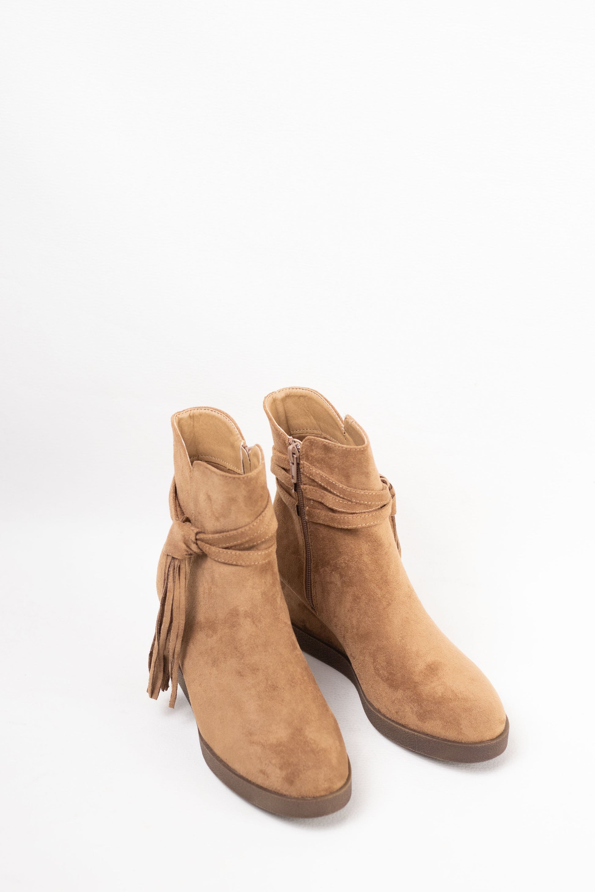 botines cunas con flecos Camel 38