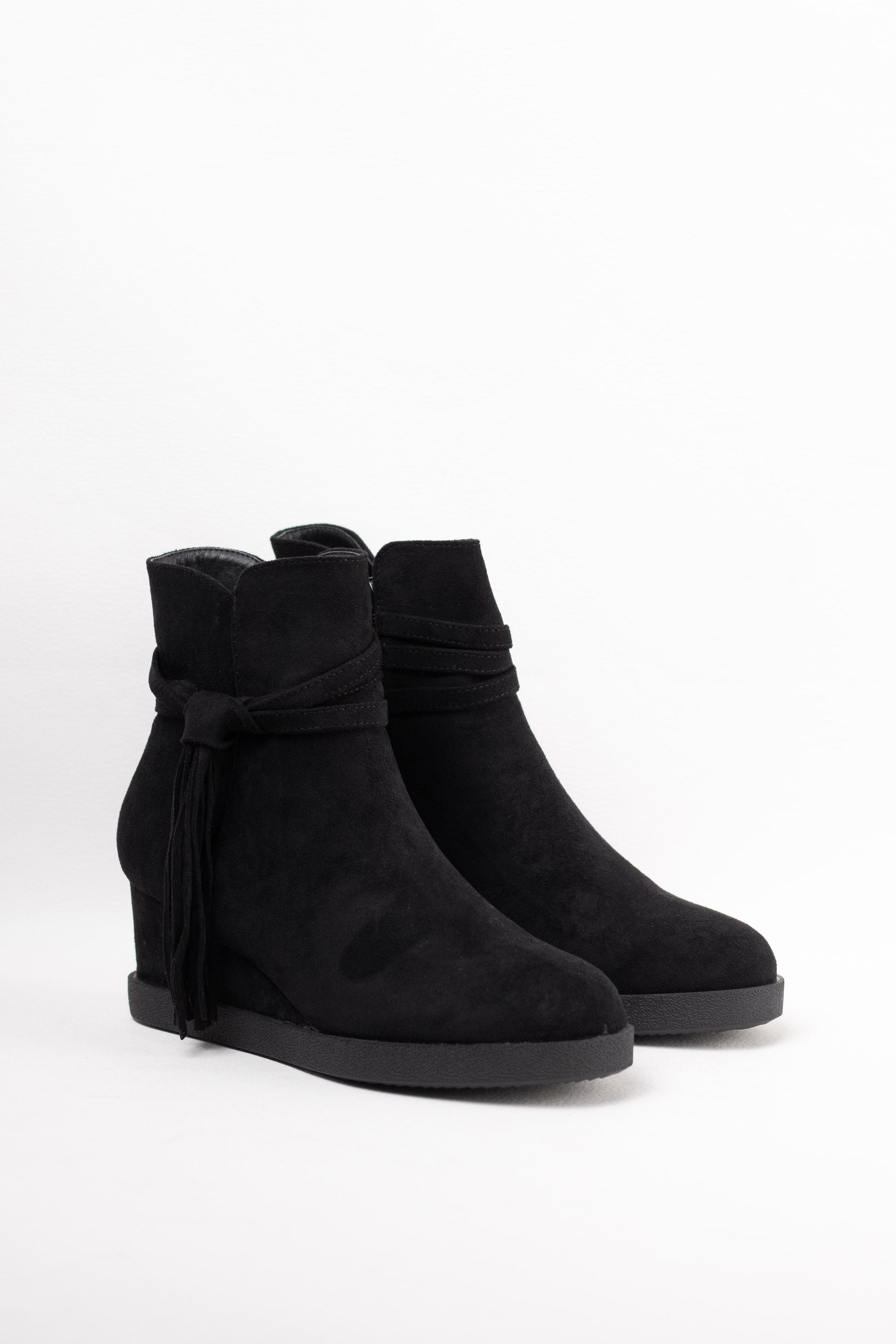 botines cunas con flecos Negro 40