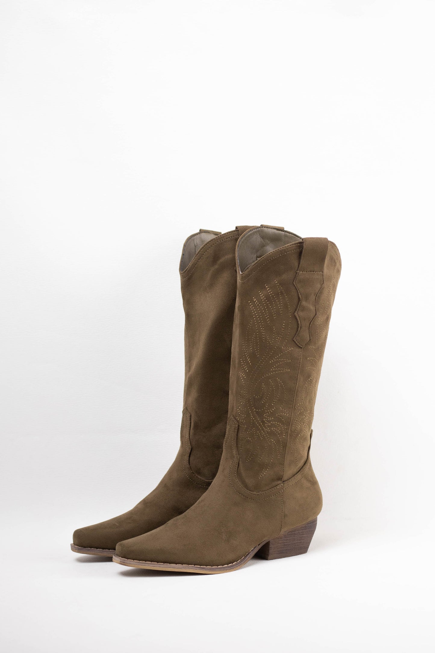 botas cowboy camperas con cremallera Verde militar 38