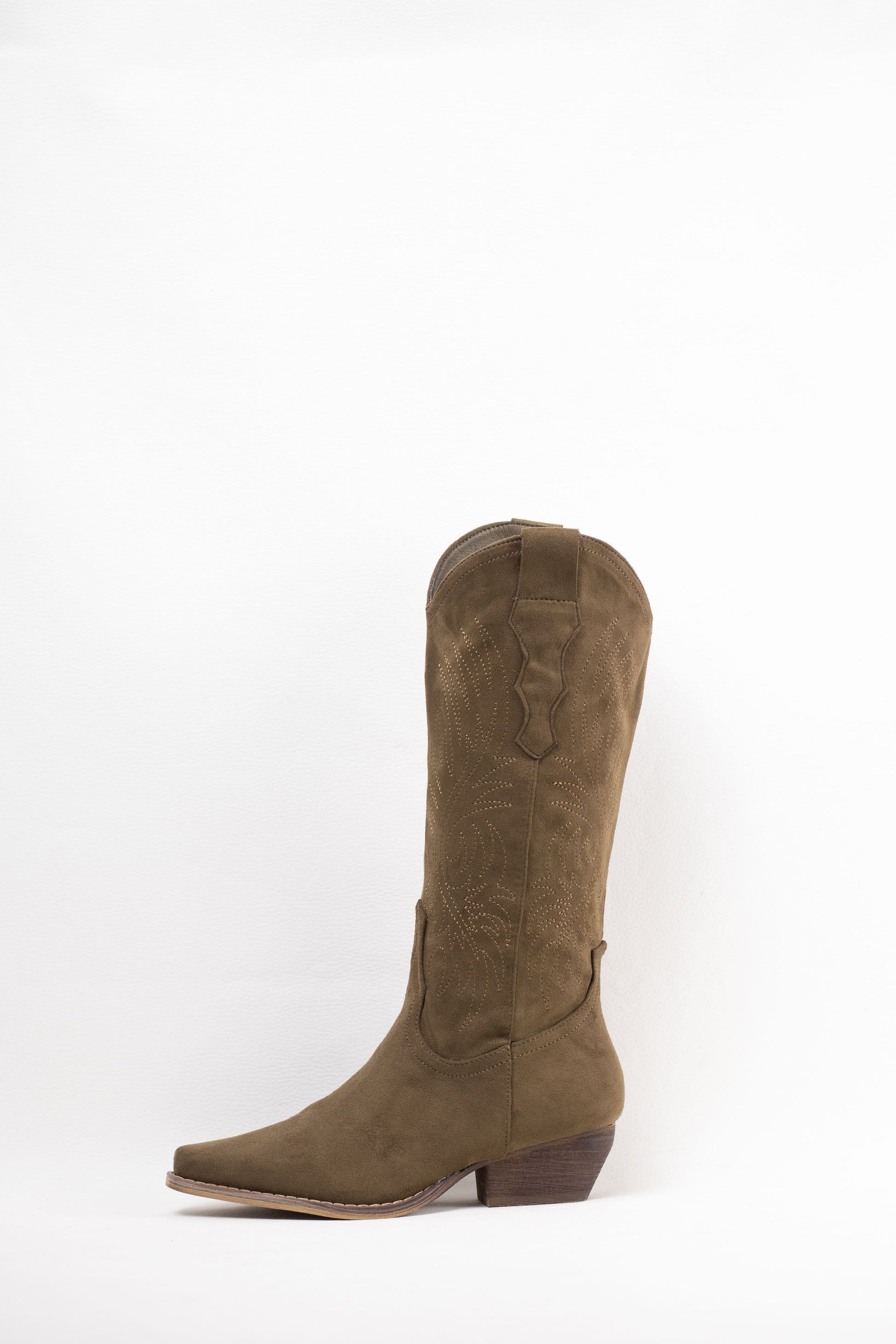 botas cowboy camperas con cremallera Verde militar 40