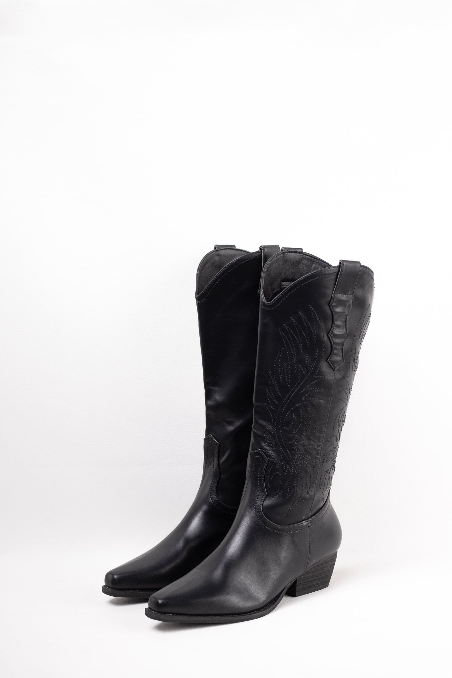 botas cowboy camperas con cremallera Negro 36