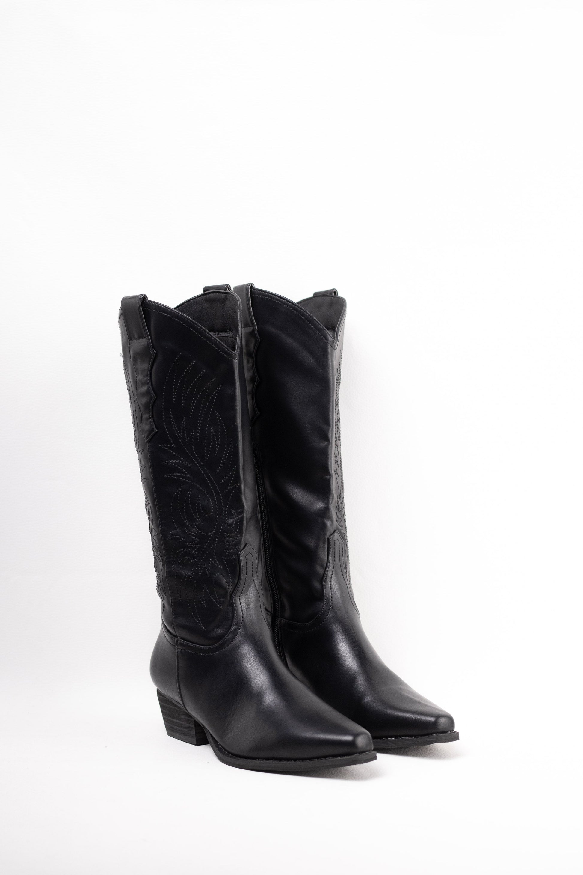 botas cowboy camperas con cremallera Negro 38