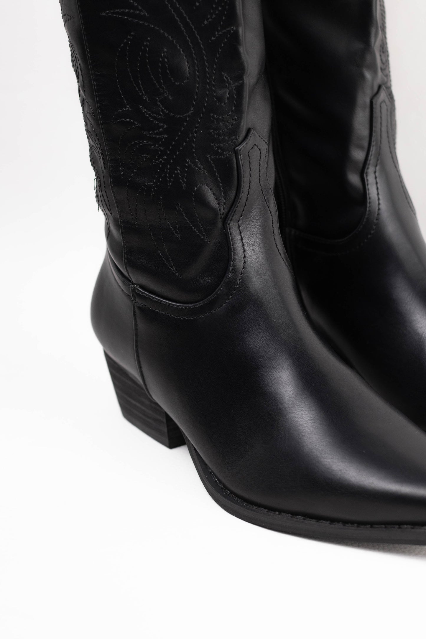 botas cowboy camperas con cremallera Negro 40