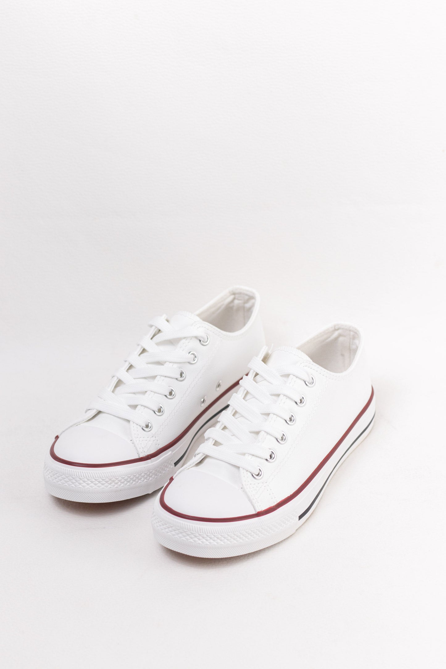 zapatillas de cuero sintetico con cordones Blanco 37