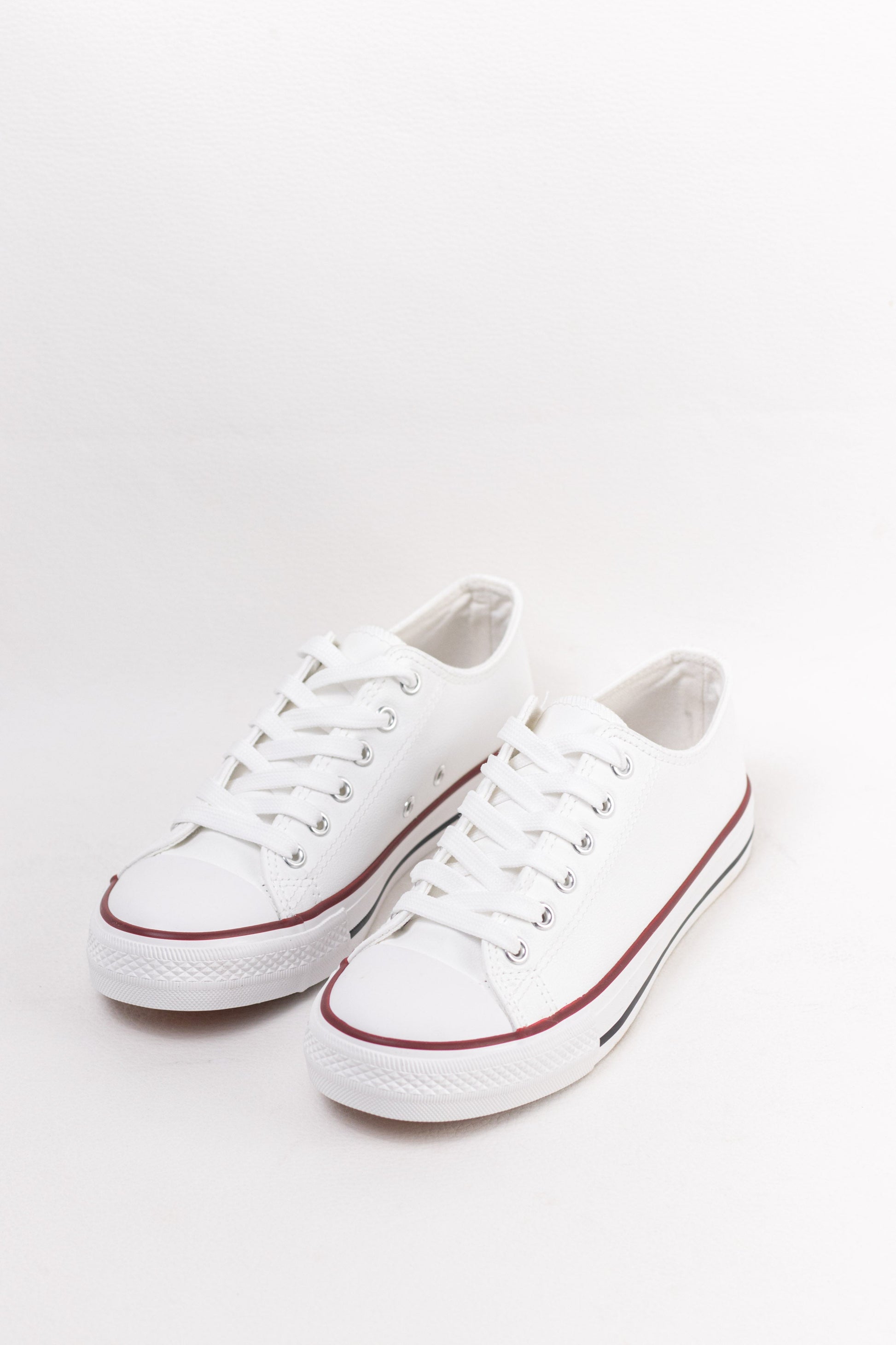 zapatillas de cuero sintetico con cordones Blanco 37