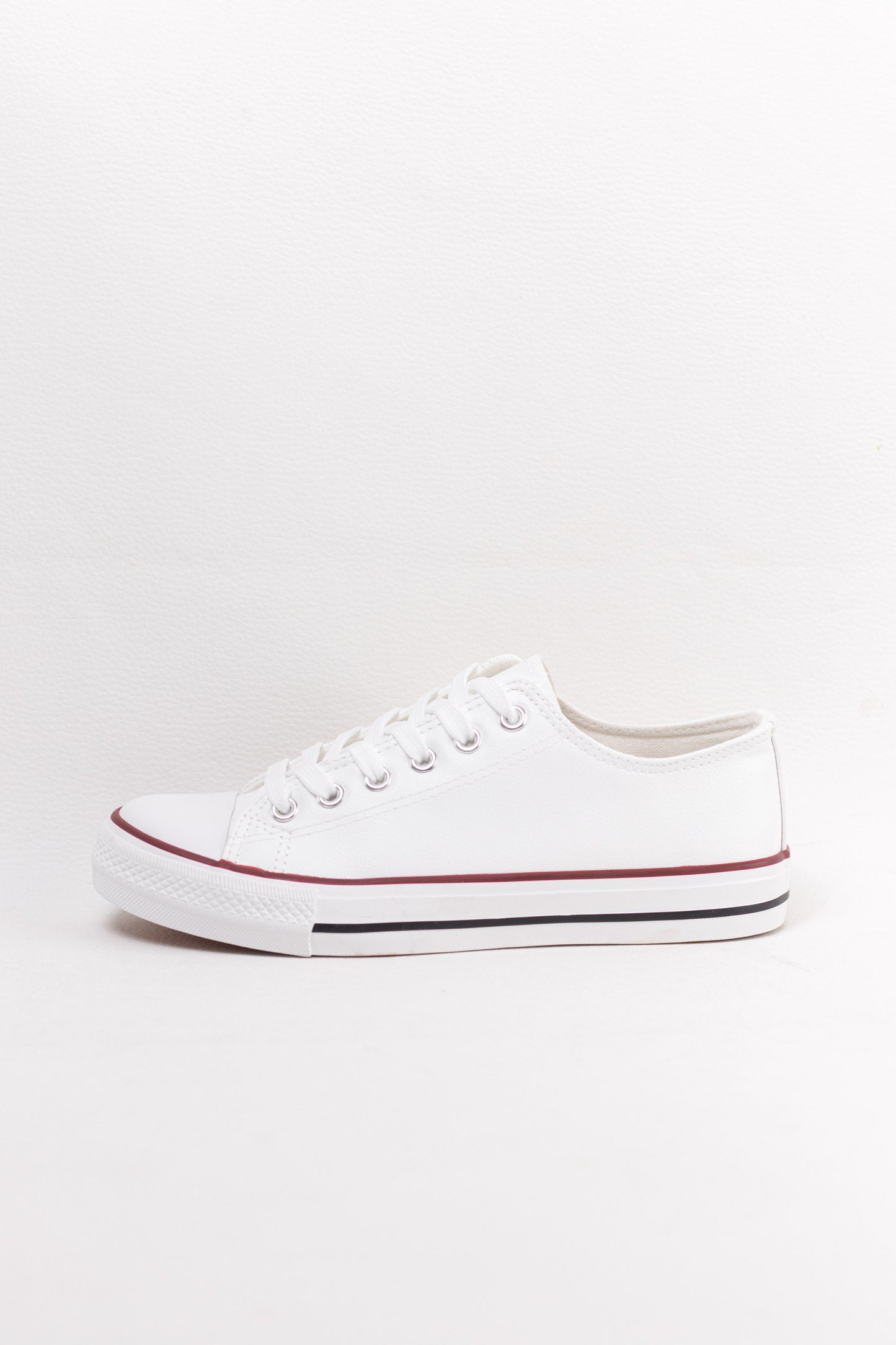 zapatillas de cuero sintetico con cordones Negro 36