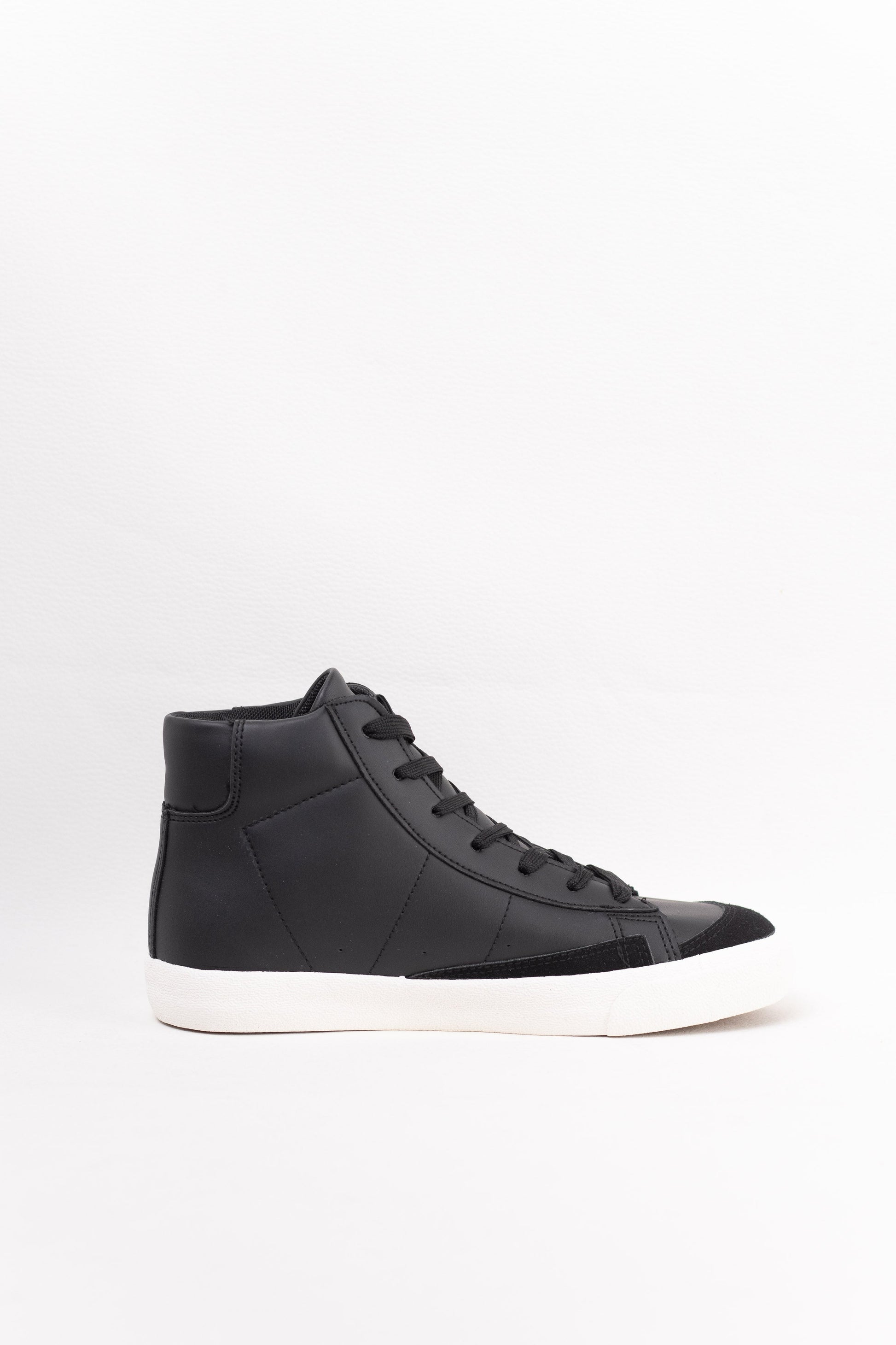 zapatillas en bota con cordones Negro 40