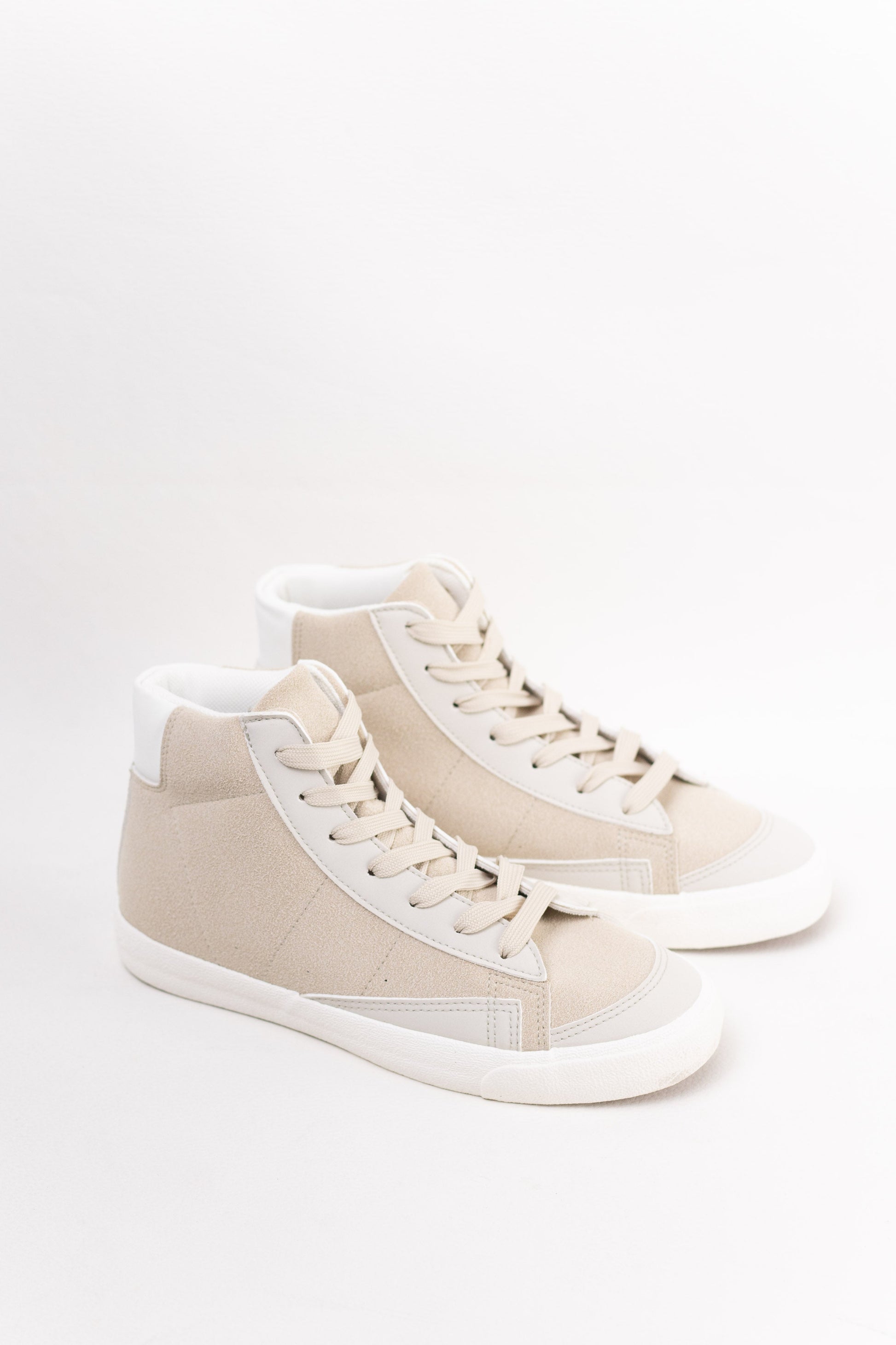 zapatillas en bota con cordones Beige 38