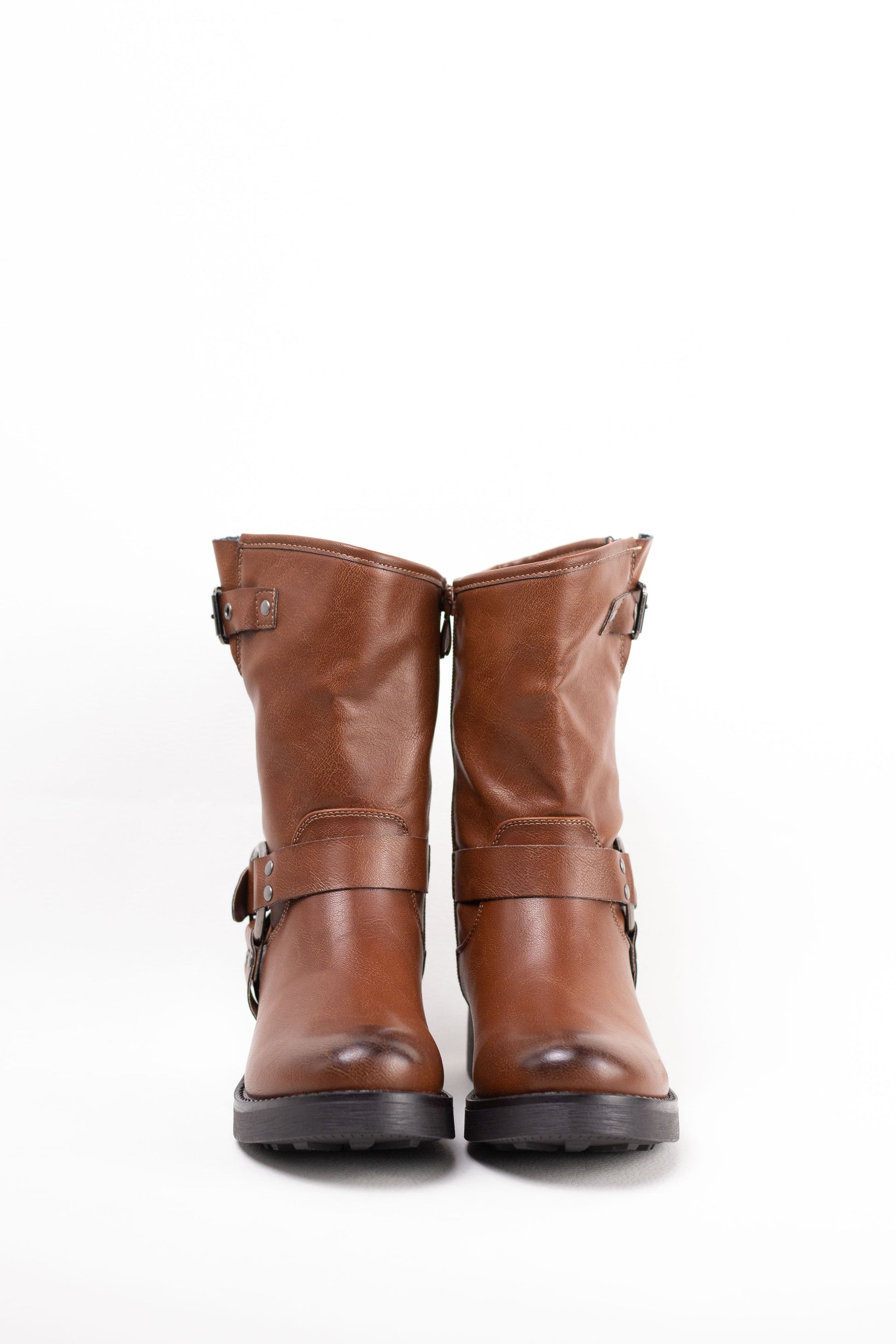 botas moteras de estilo vintage Camel 39