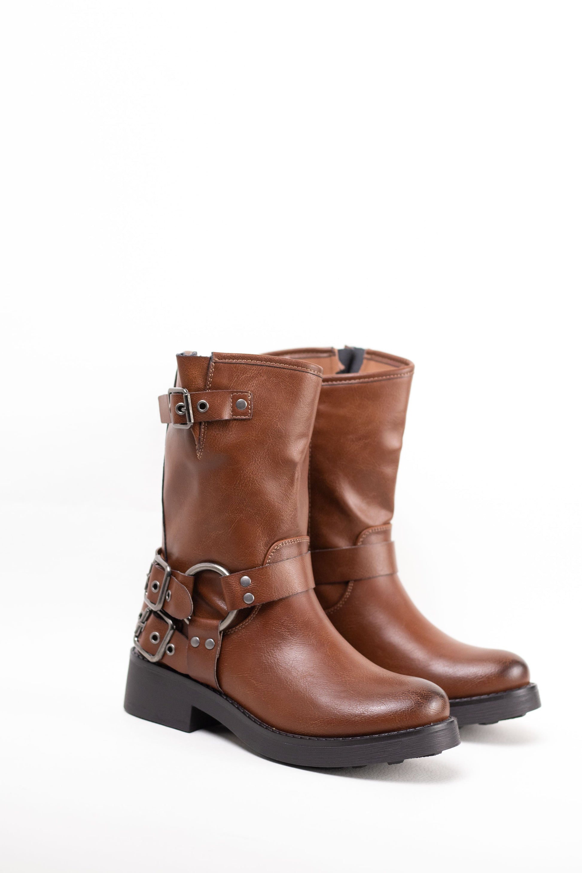 botas moteras de estilo vintage Camel 37