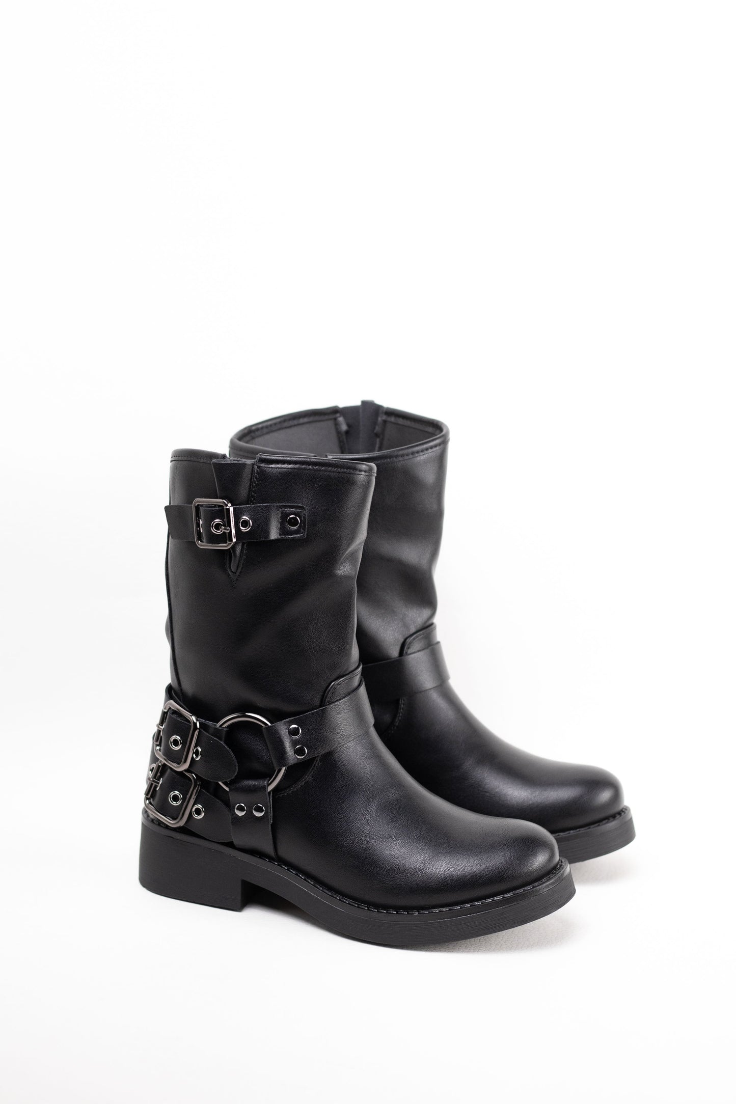 botas moteras de estilo vintage Negro 37