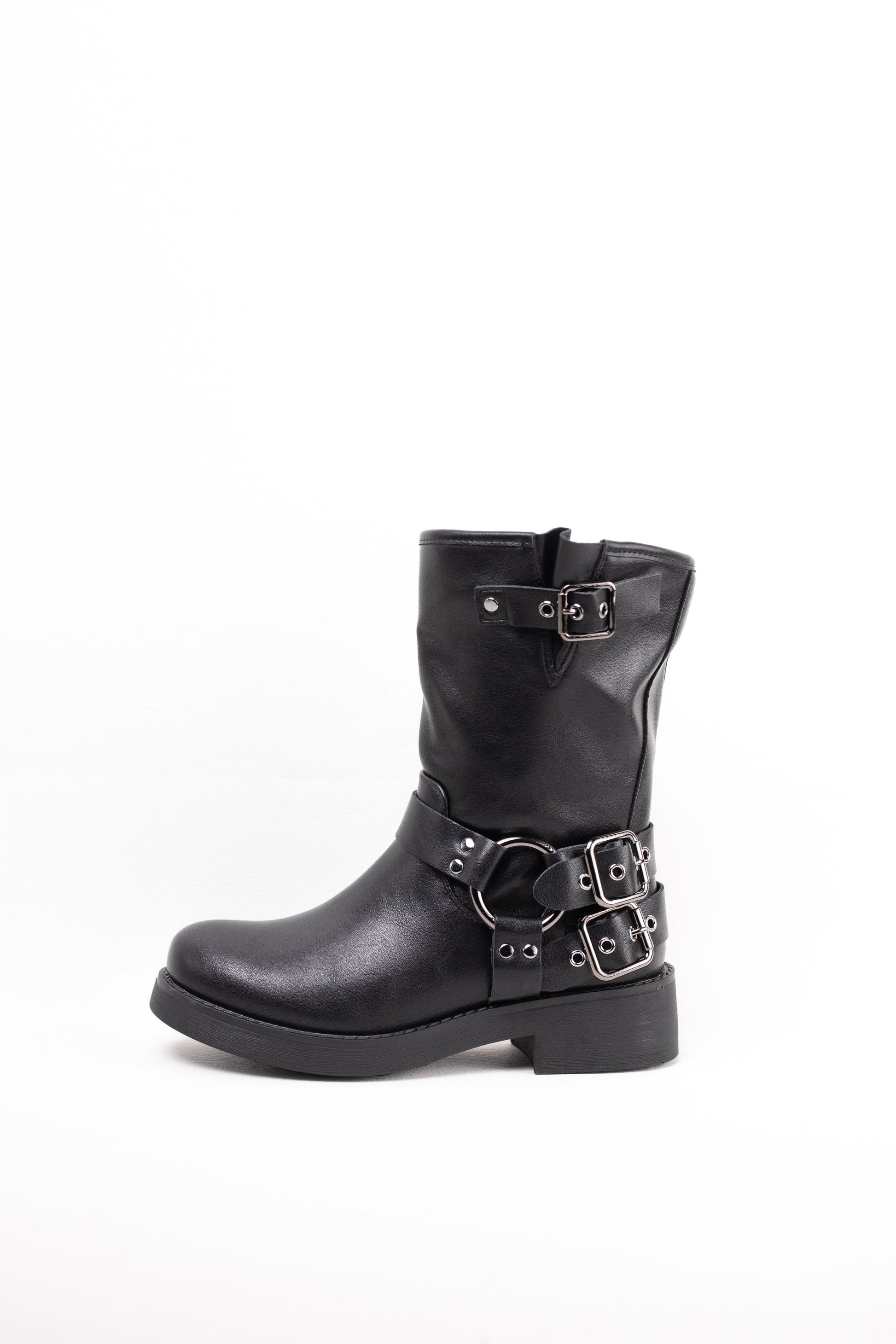 botas moteras de estilo vintage Negro 40