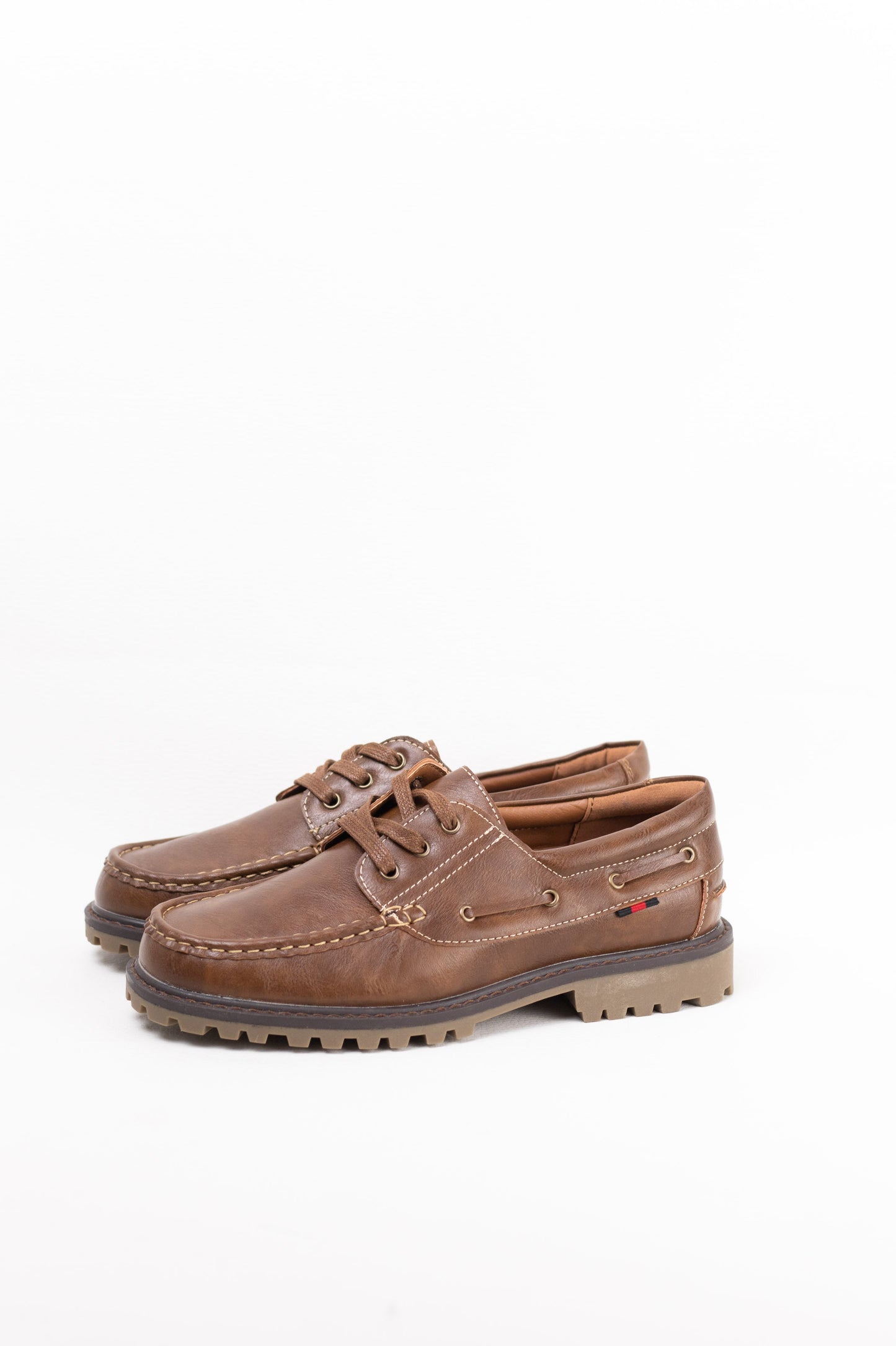 nauticos hombre con cordones piel sintetica Marrón 43