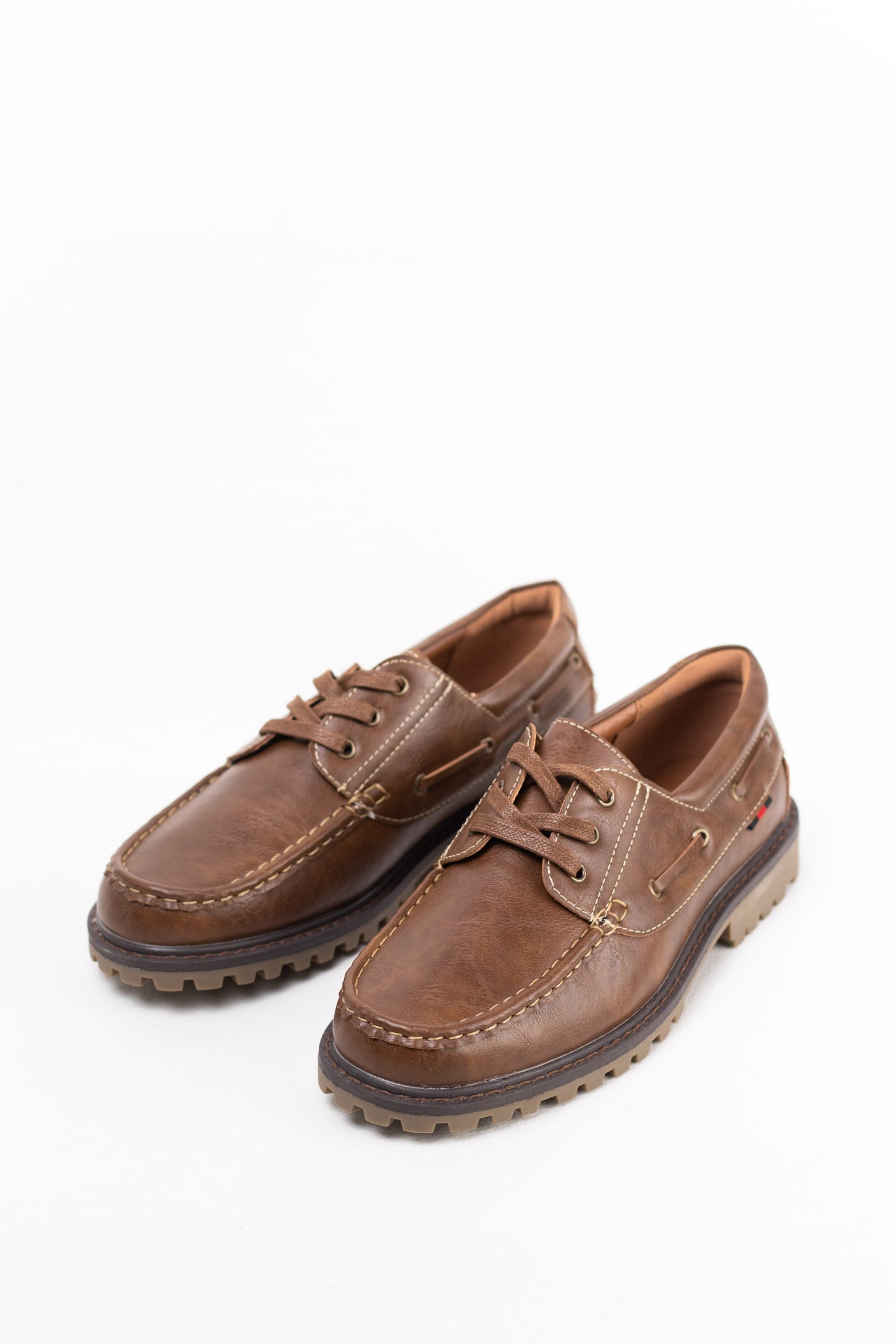 nauticos hombre con cordones piel sintetica Camel 39