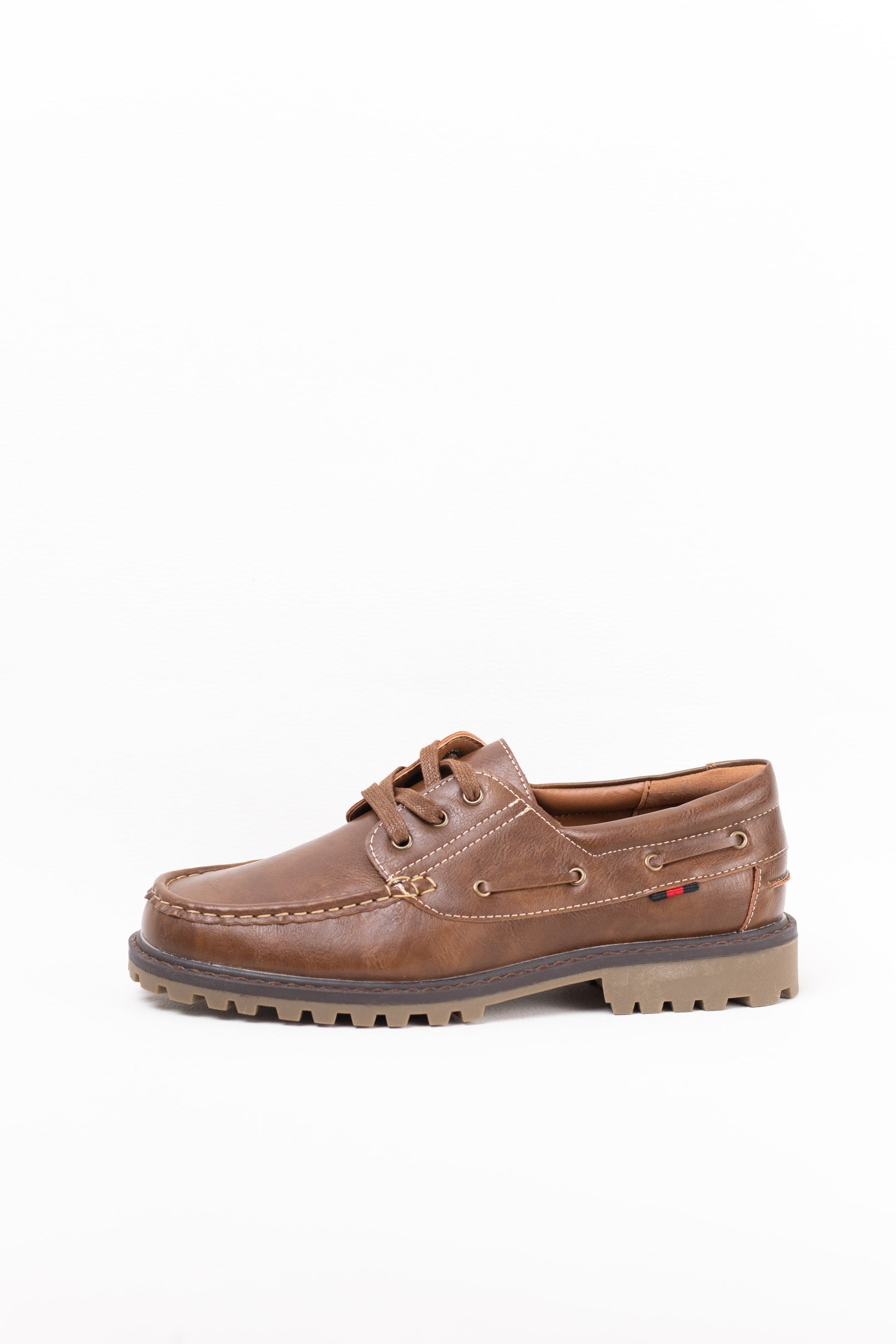 nauticos hombre con cordones piel sintetica Camel 41