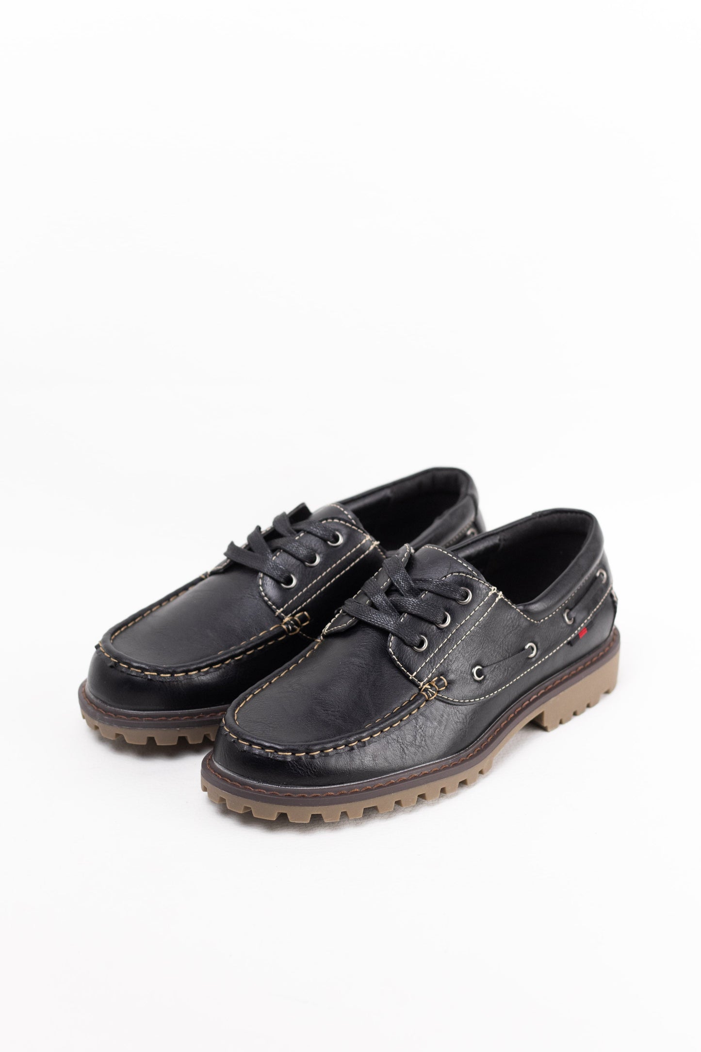 nauticos hombre con cordones piel sintetica Negro 40