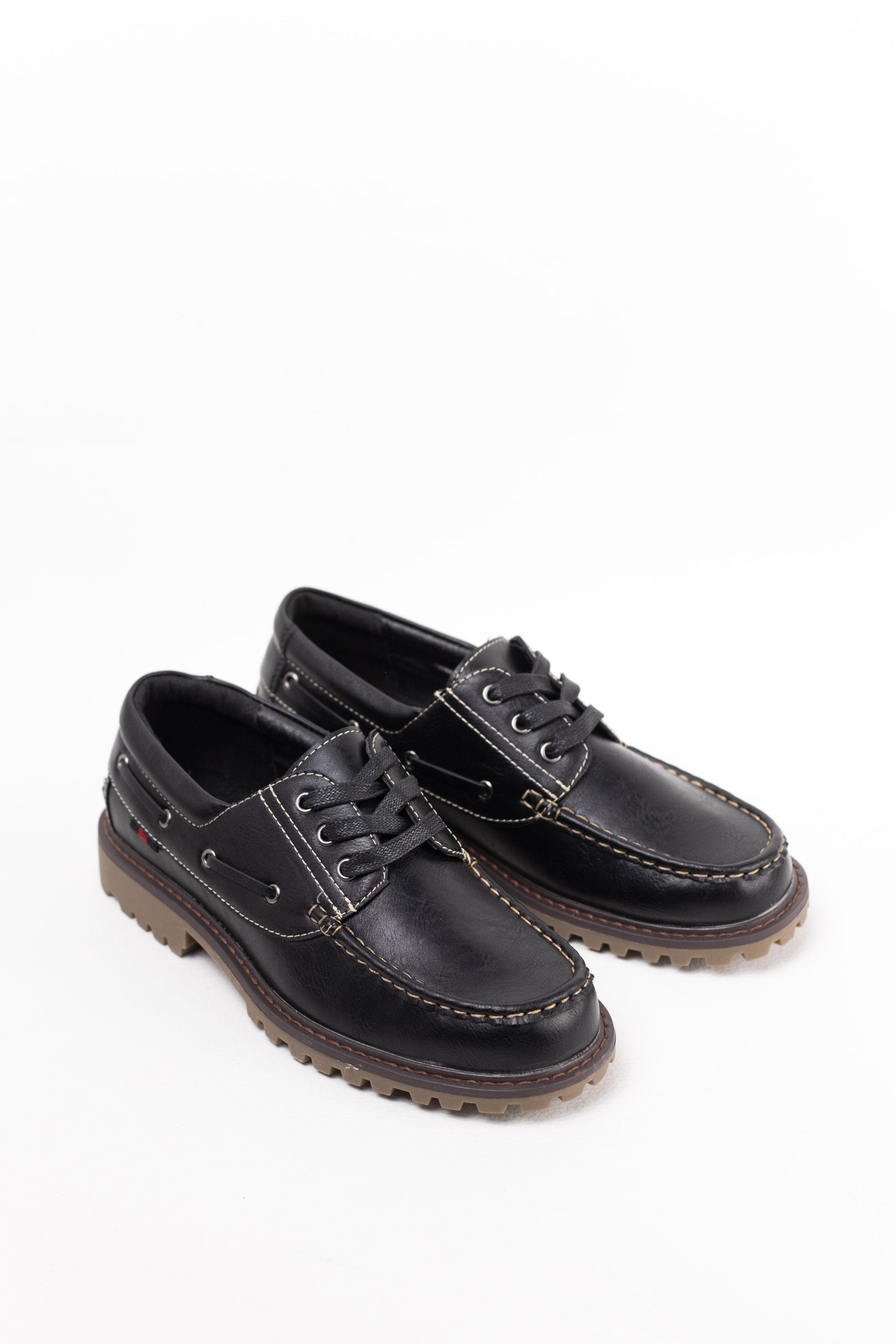 nauticos hombre con cordones piel sintetica Negro 39