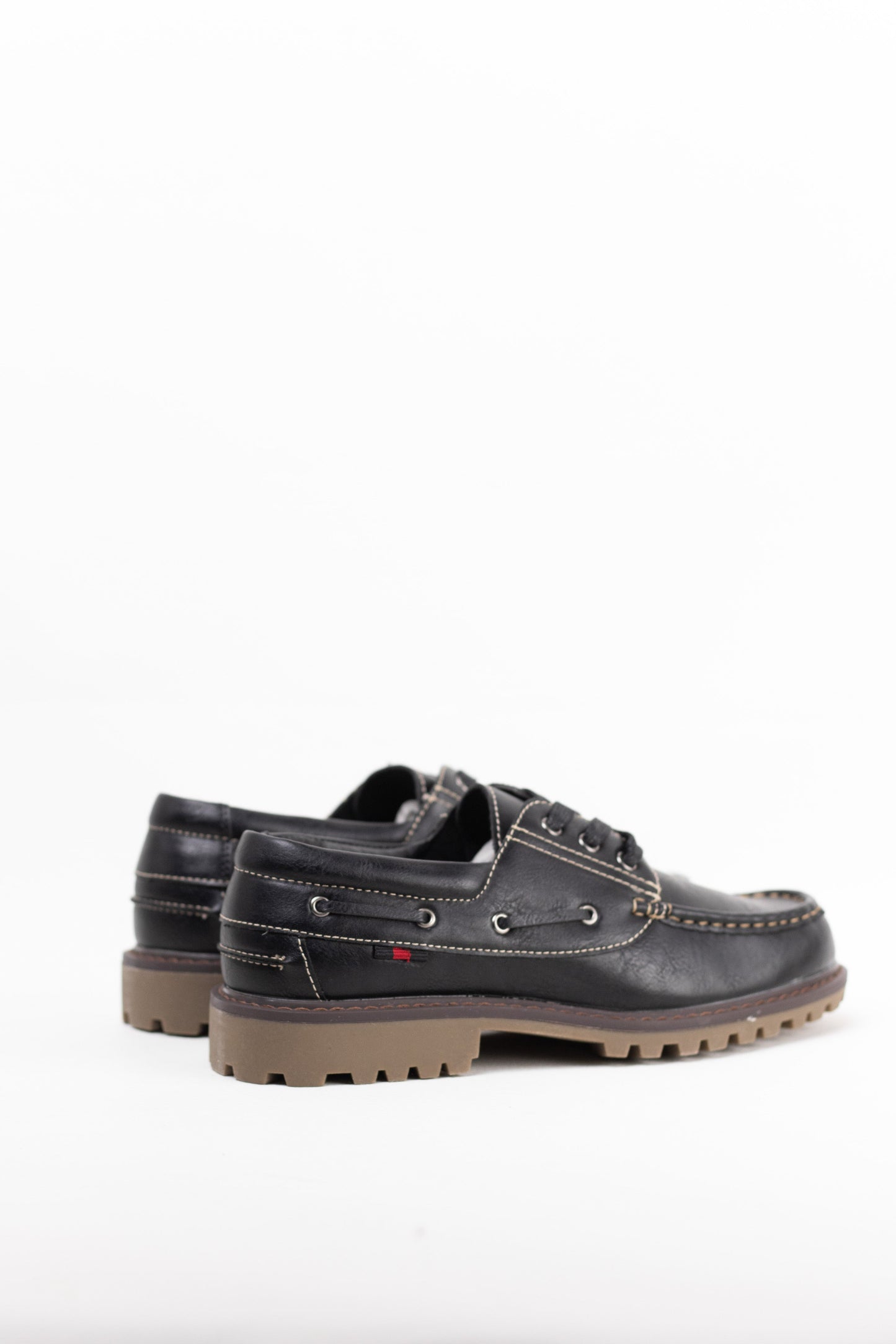 nauticos hombre con cordones piel sintetica Negro 41