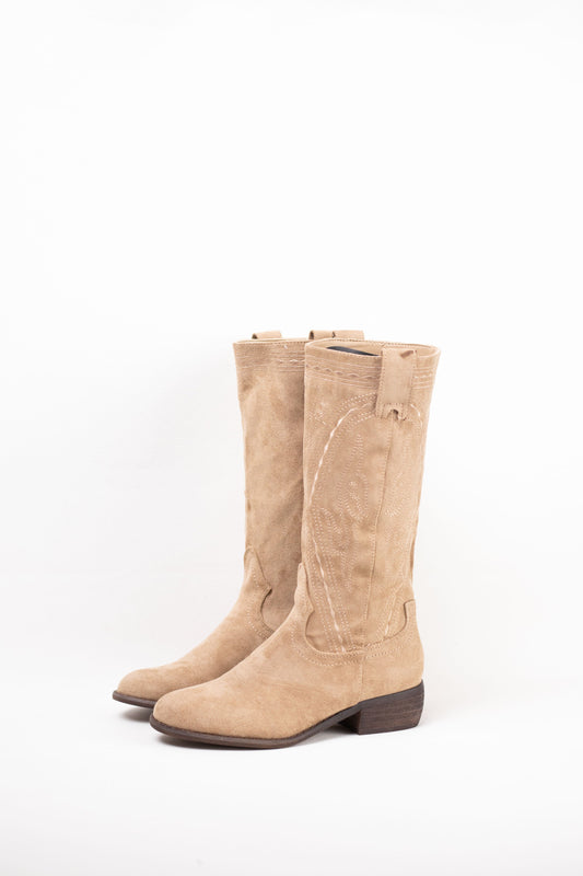 botas cowboy mujer con tacon bajo 1 Apricot 36