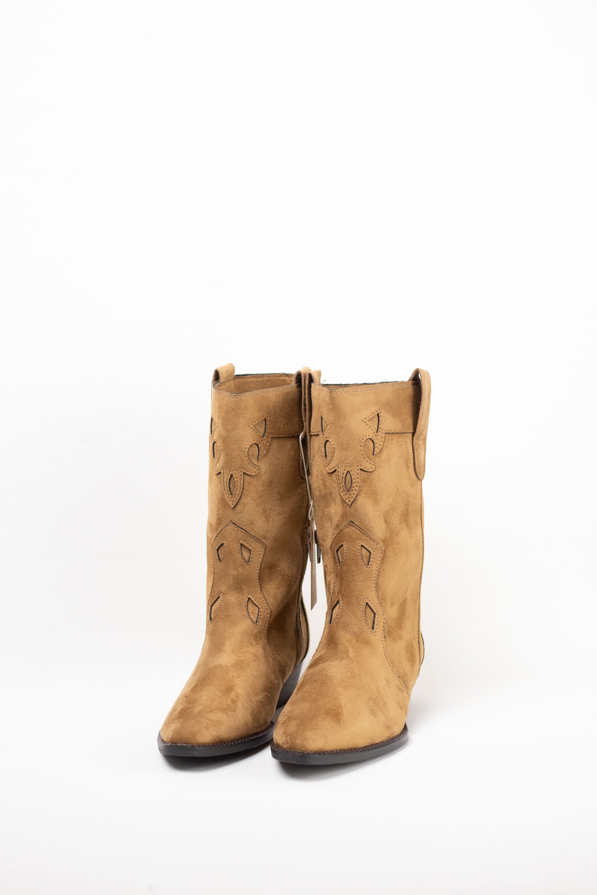 botas cowboy mujer combinadas con tacon bajo Camel 37