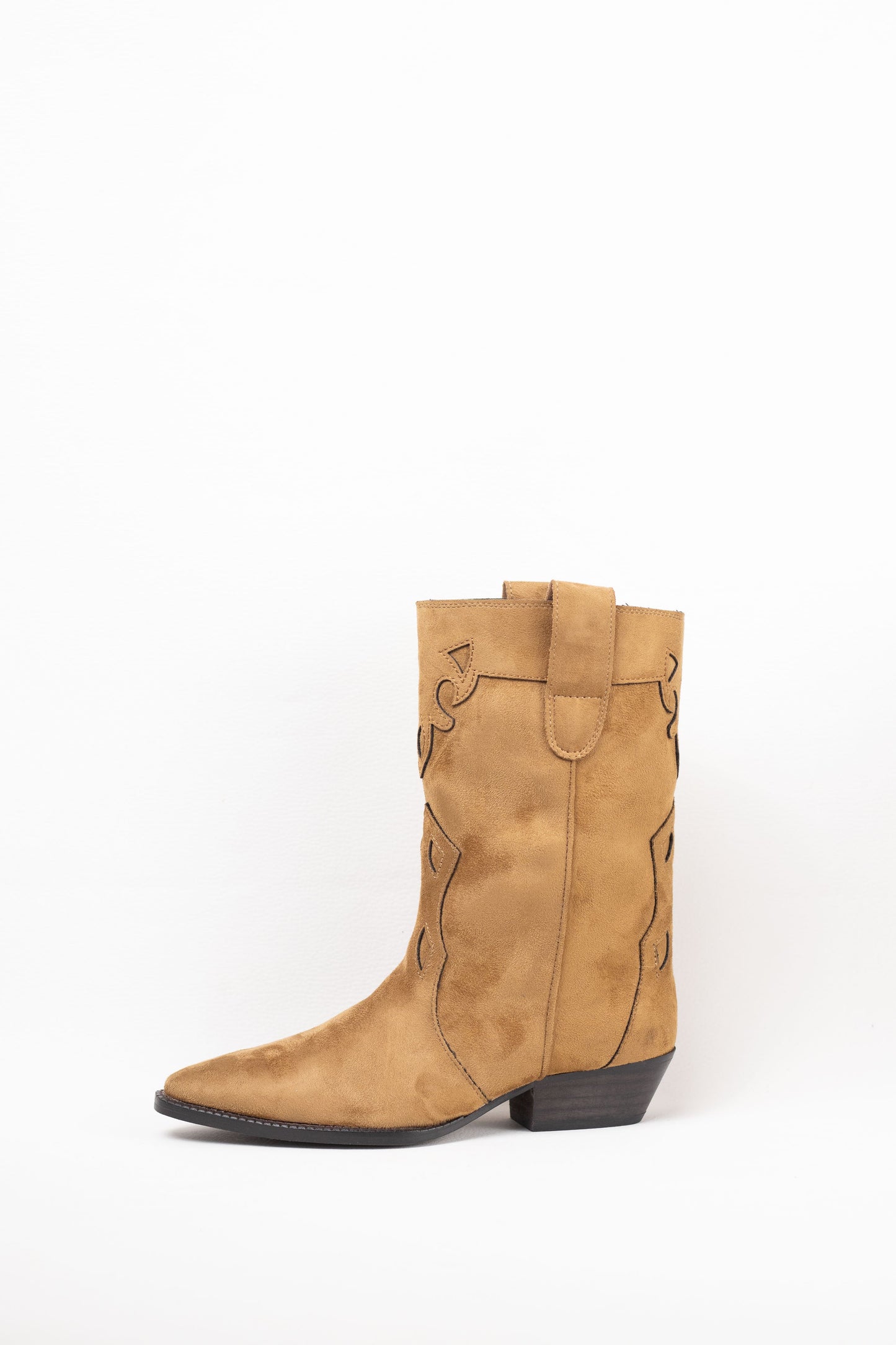 botas cowboy mujer combinadas con tacon bajo Camel 41