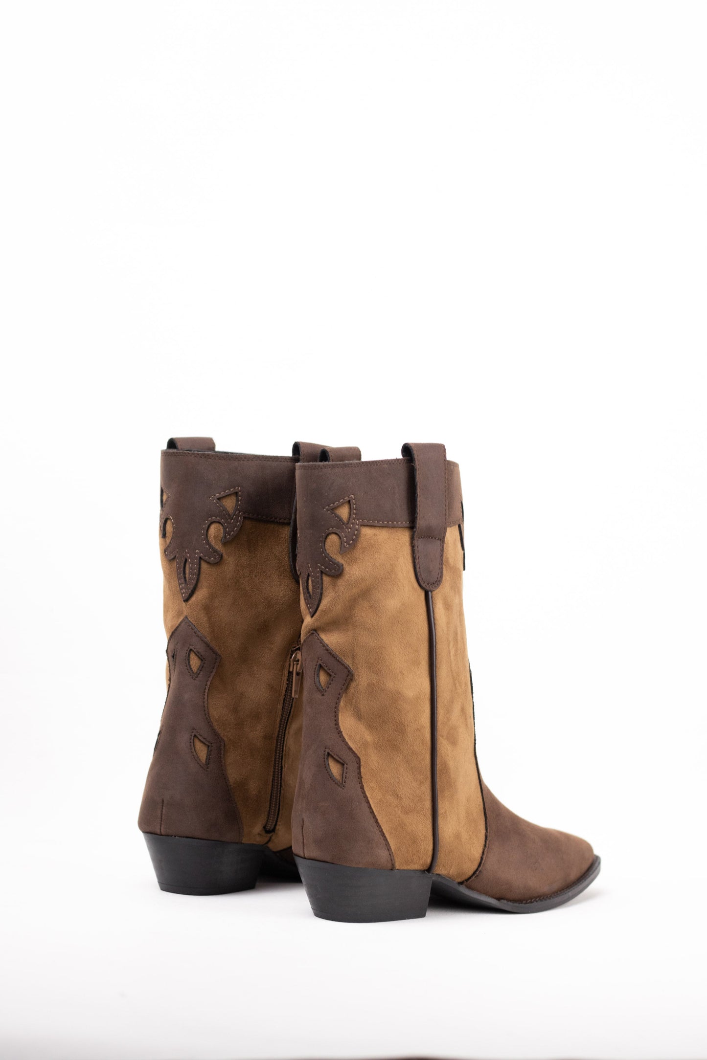 botas cowboy mujer combinadas con tacon bajo Marrón 38