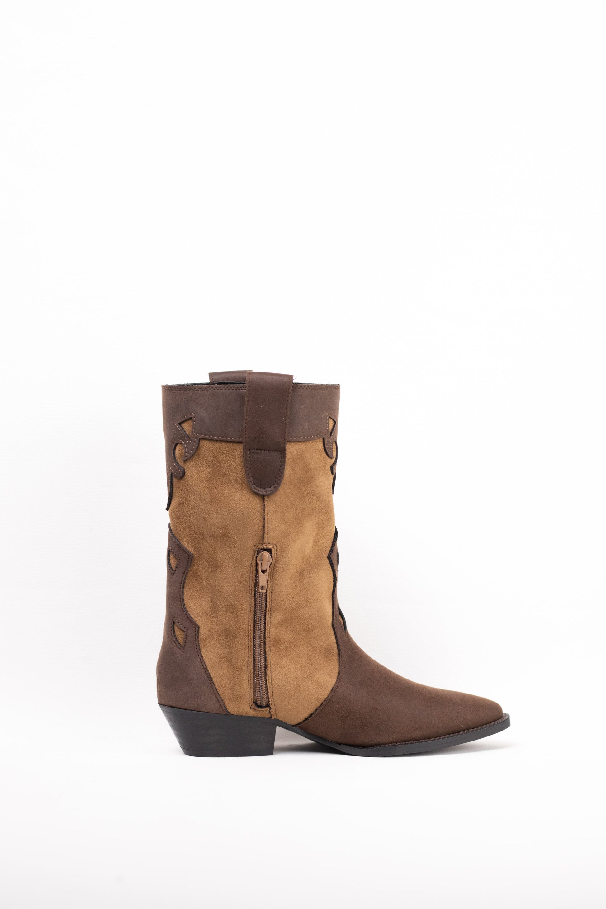 botas cowboy mujer combinadas con tacon bajo Marrón 39