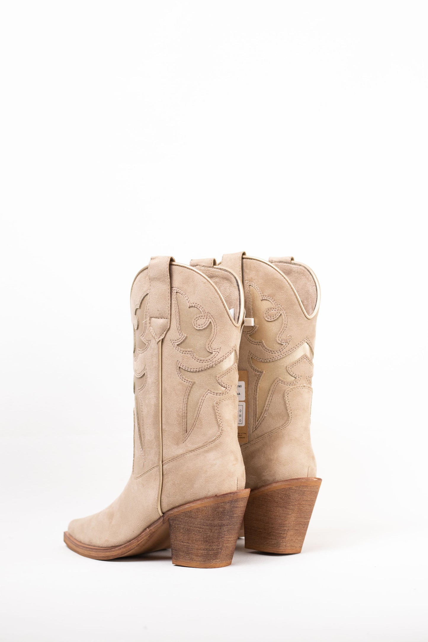 botas cowboy mujer con tacon alto de madera corina Arena 39