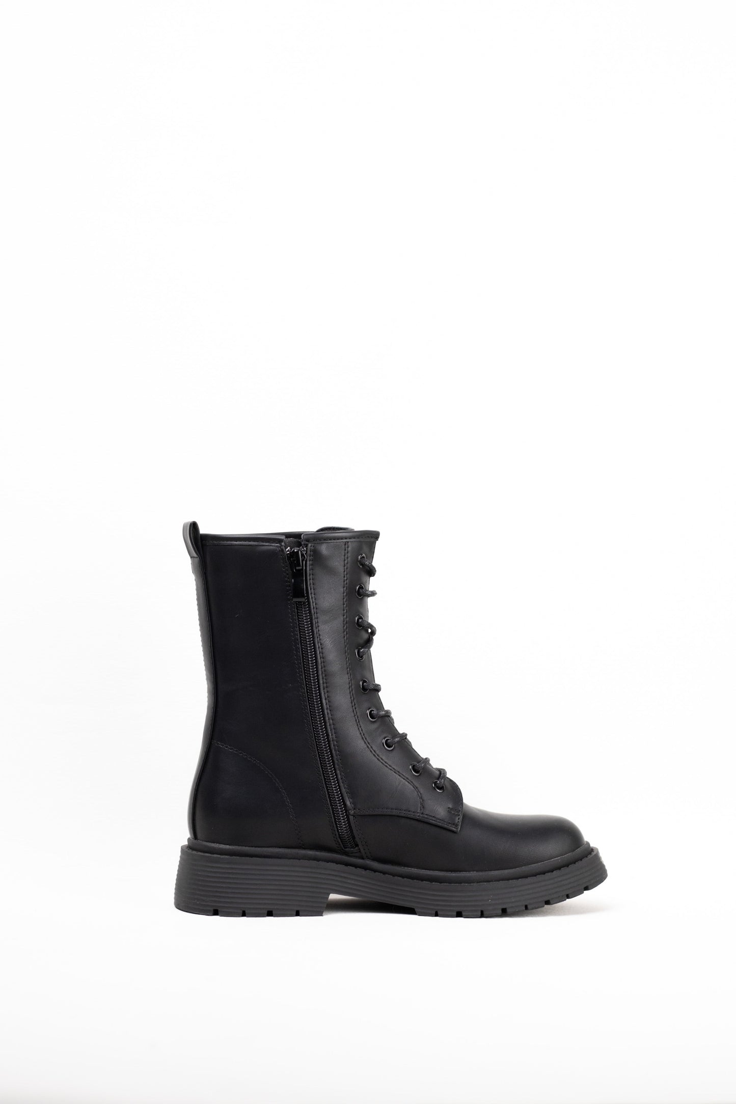 botas militares plataforma mujer con cordones Negro 40