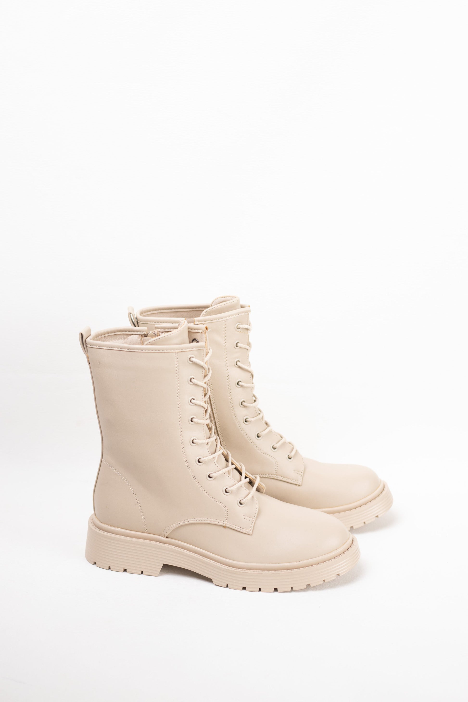 botas militares plataforma mujer con cordones