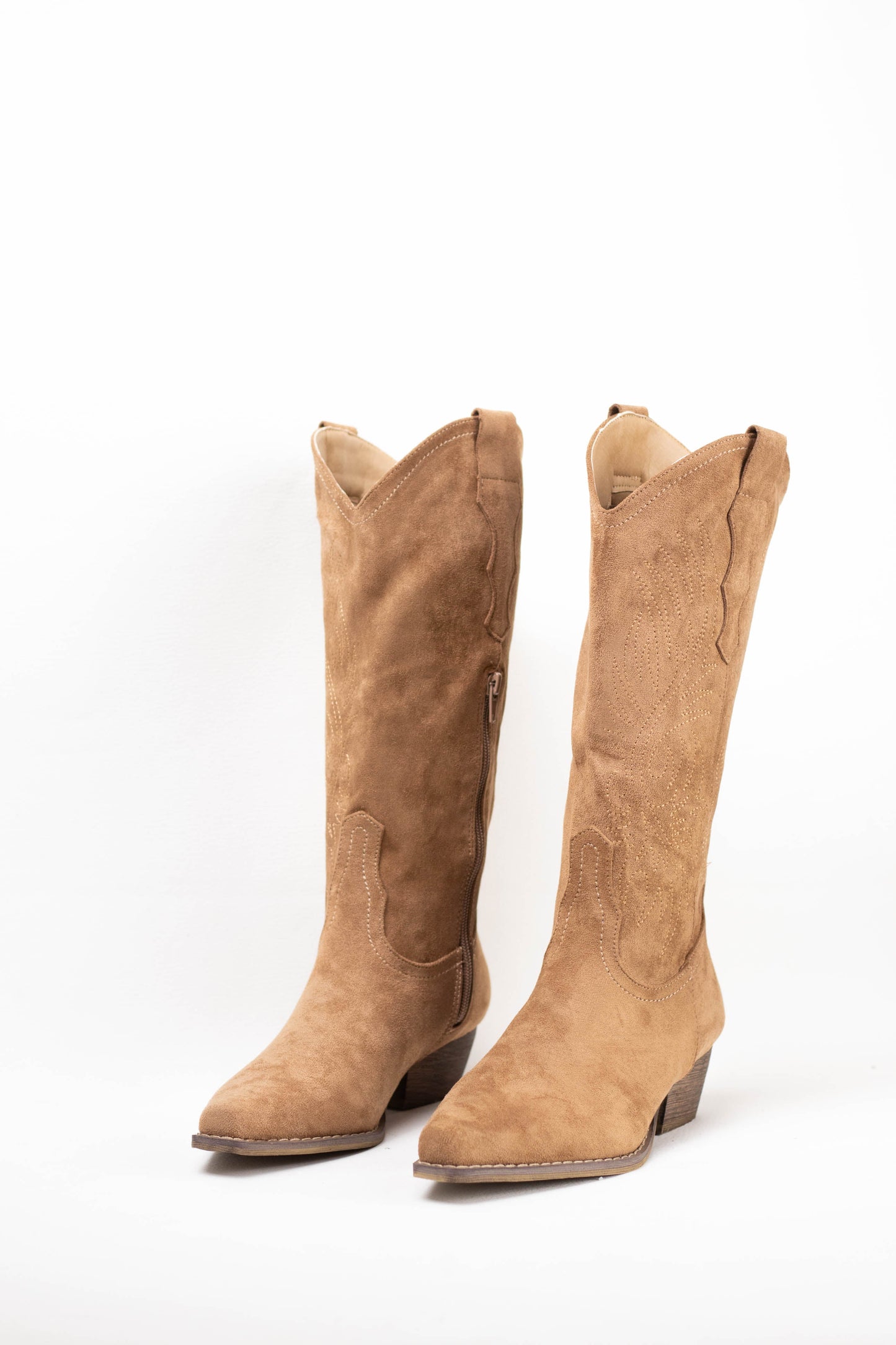 botas cowboy camperas con cremallera Camel 39