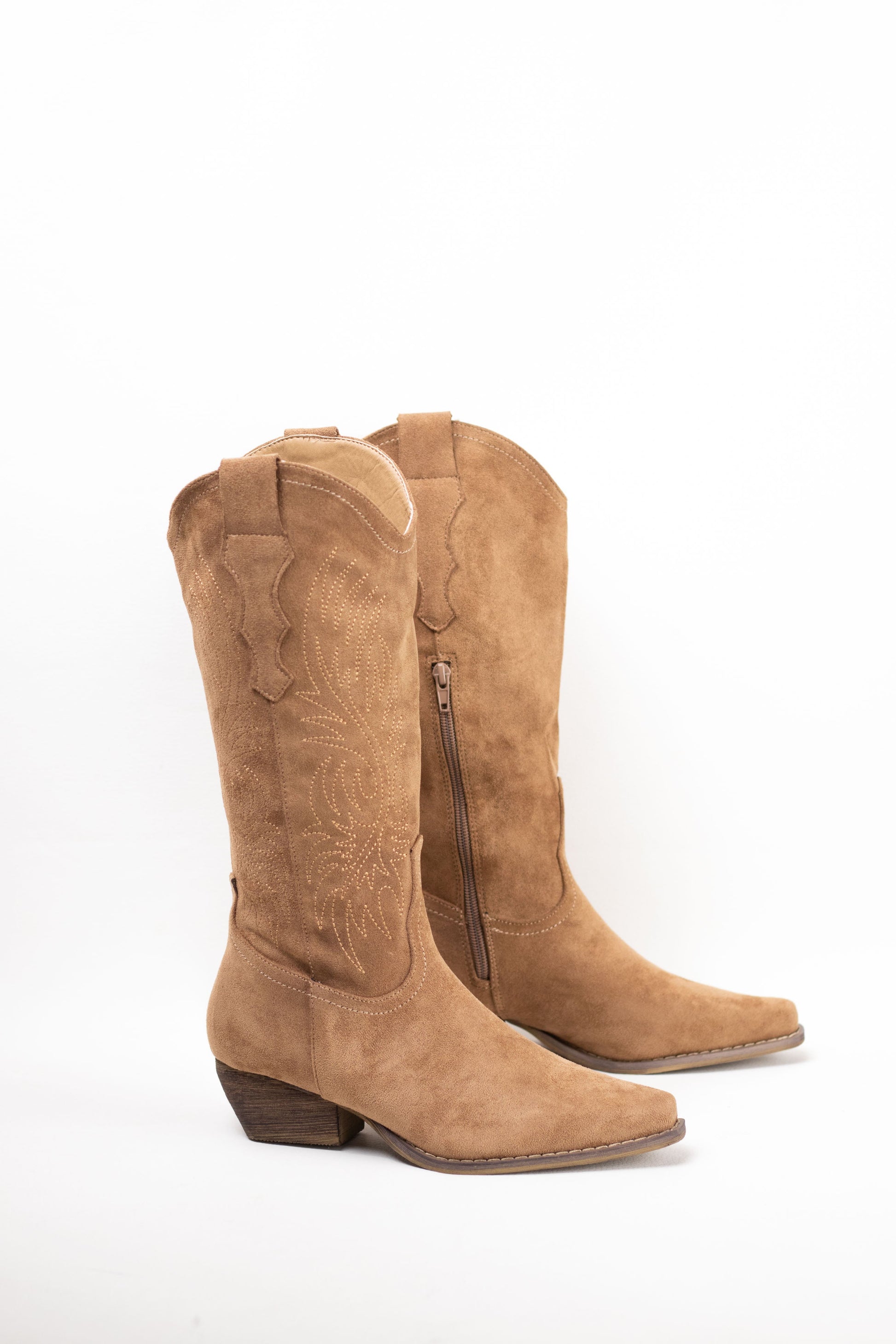 botas cowboy camperas con cremallera Camel 41